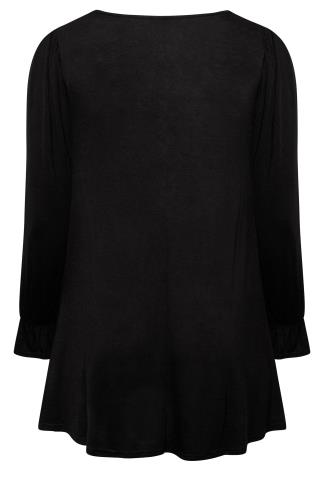 LIMITED COLLECTION Plus Size Black Ribbon V-Neck Top