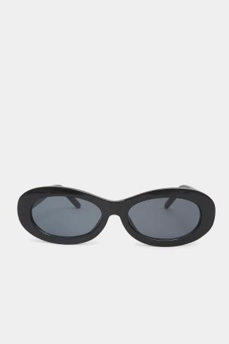 Black Oval Tinted Lens Sunglasses