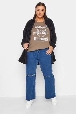 ASOS Design Oversized T-Shirt in Blue with Chicago City Print