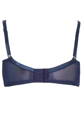 Buy PrettyCat Navy Blue Lace Non Wired Lightly Padded Bralette Bra