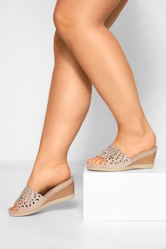nude strappy mules