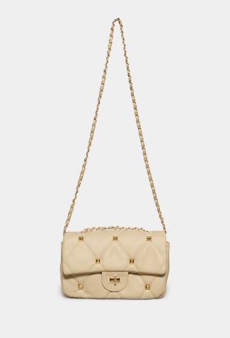 Tillie Quilted Chain Bag - Cream