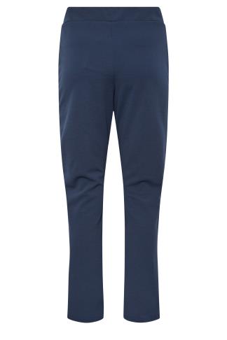 Navy Tapered Ponte Trousers  Matalan