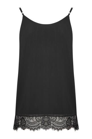 Socialite Lace Trim Camisole Top - The House of Sequins