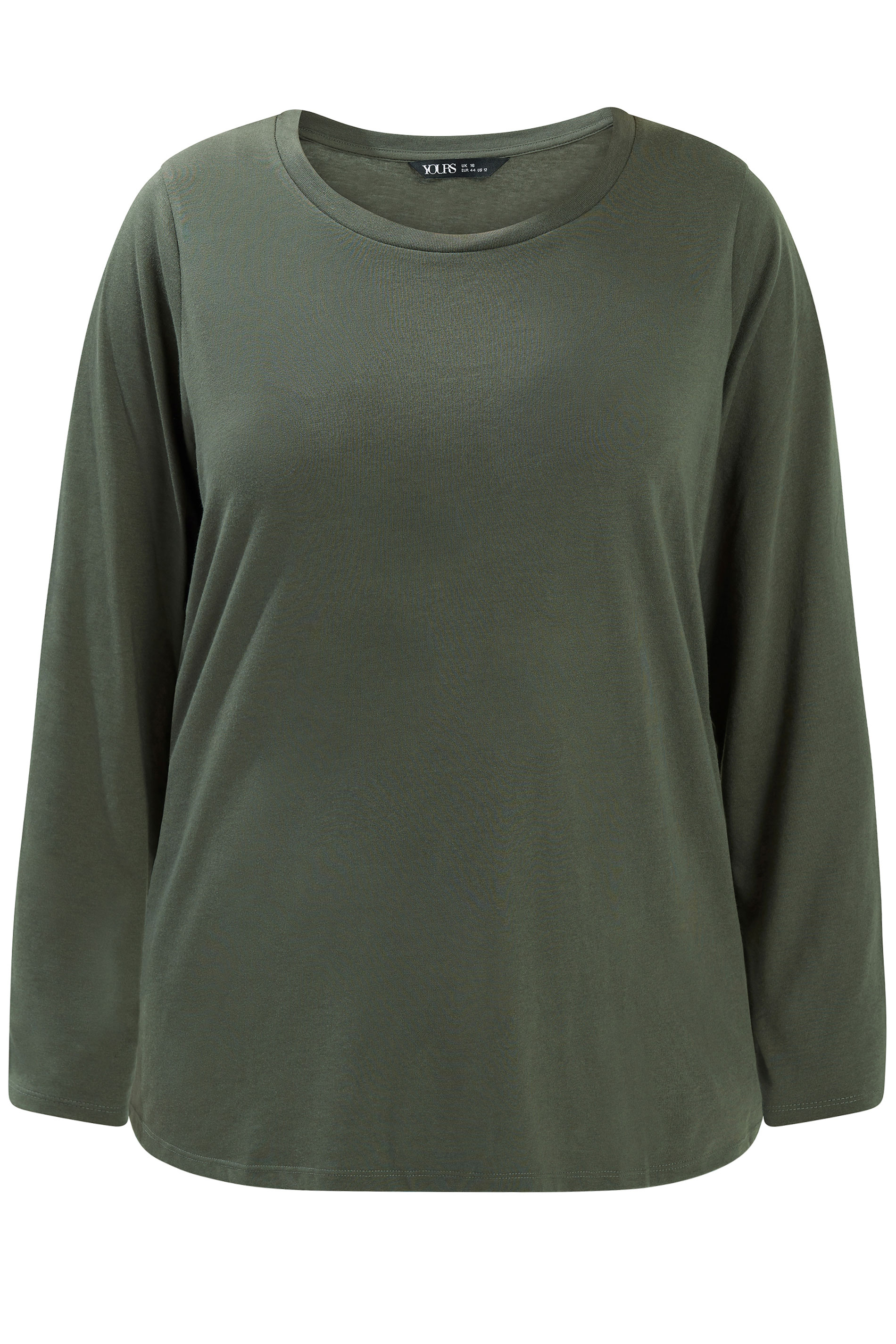YOURS Plus Size Khaki Green T-Shirt | Yours Clothing 5