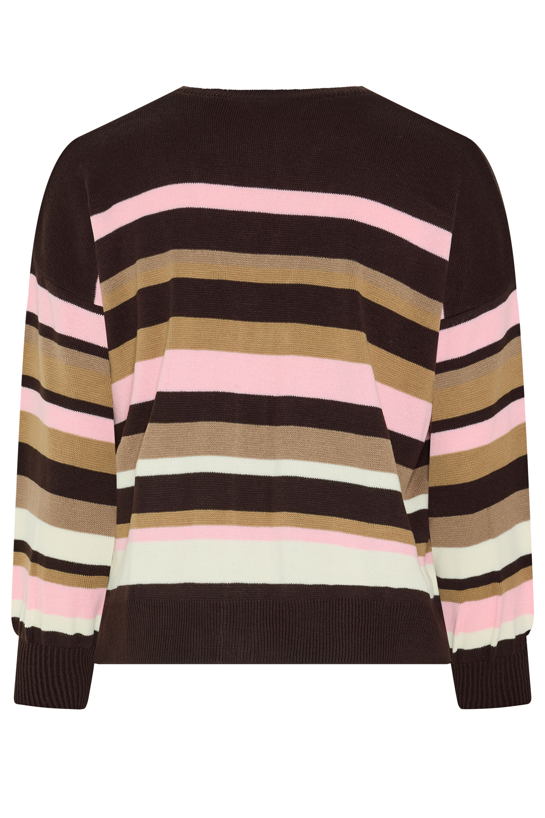 LIMITED COLLECTION Plus Size Chocolate Brown Stripe Cardigan | Yours Clothing 2