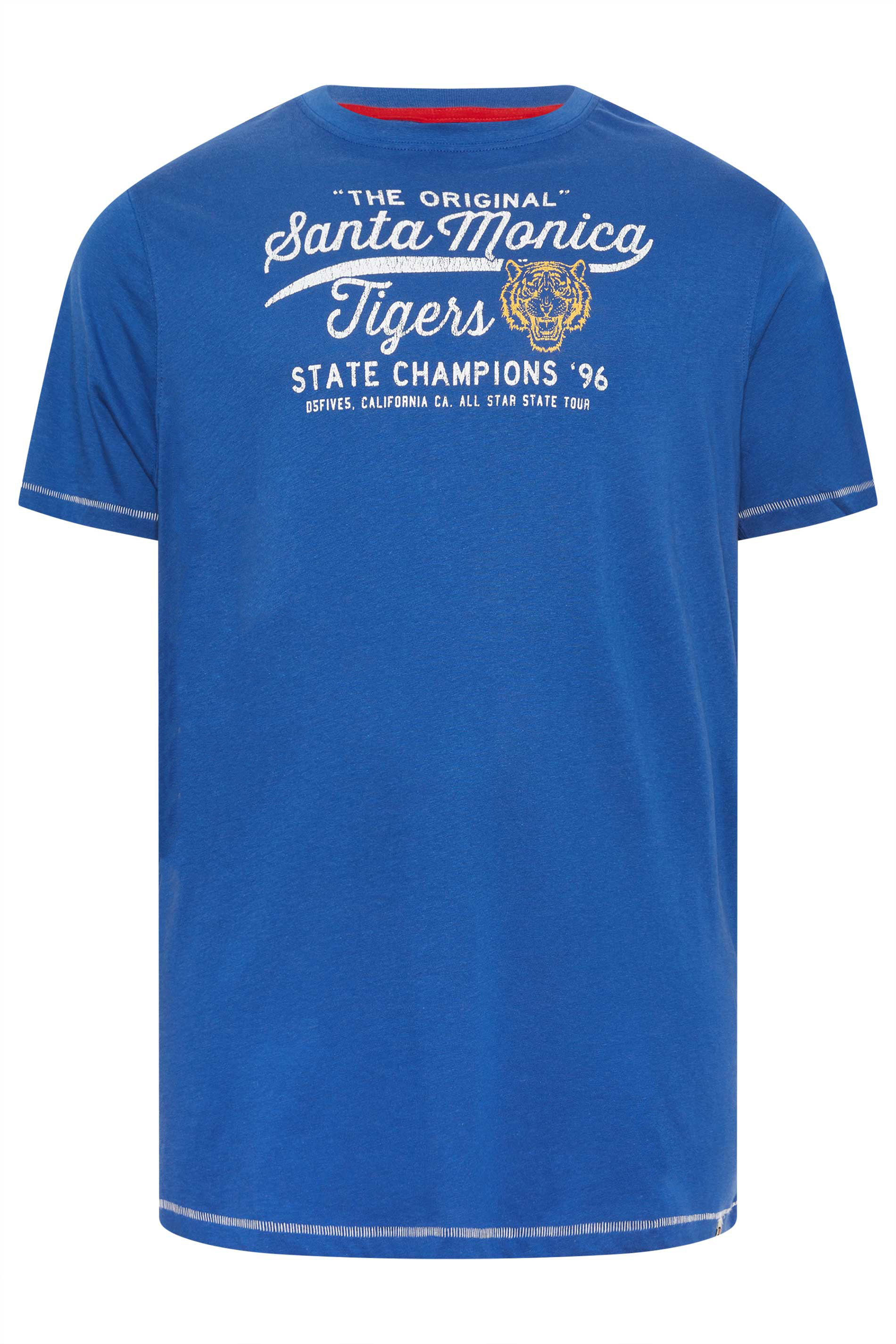 D555 Big & Tall Blue 'Santa Monica' T-Shirt | BadRhino 2