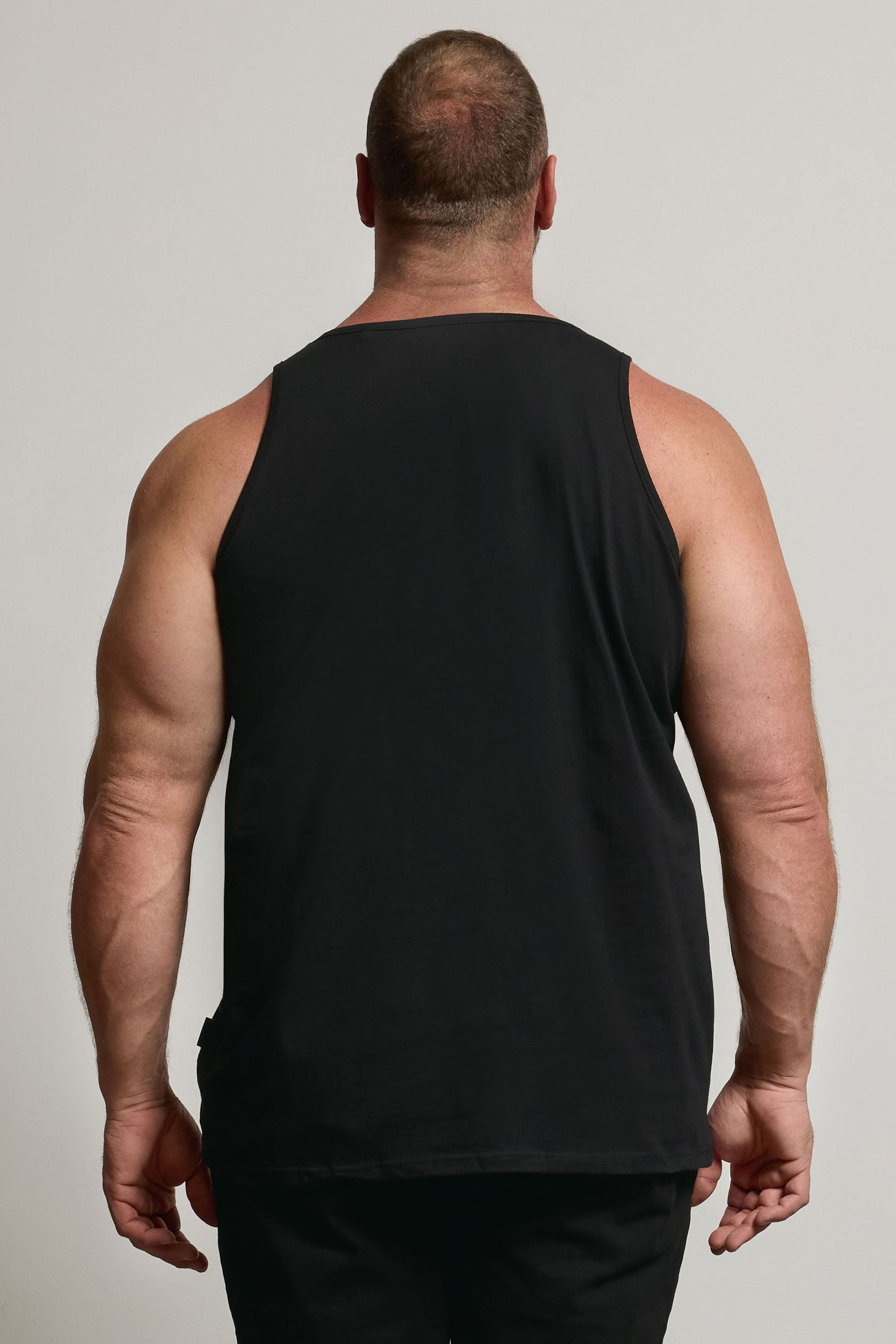 BadRhino Big & Tall 5 Pack Grey/Green/White/Navy/Black Extra Long Plain Vest Top | BadRhino 5