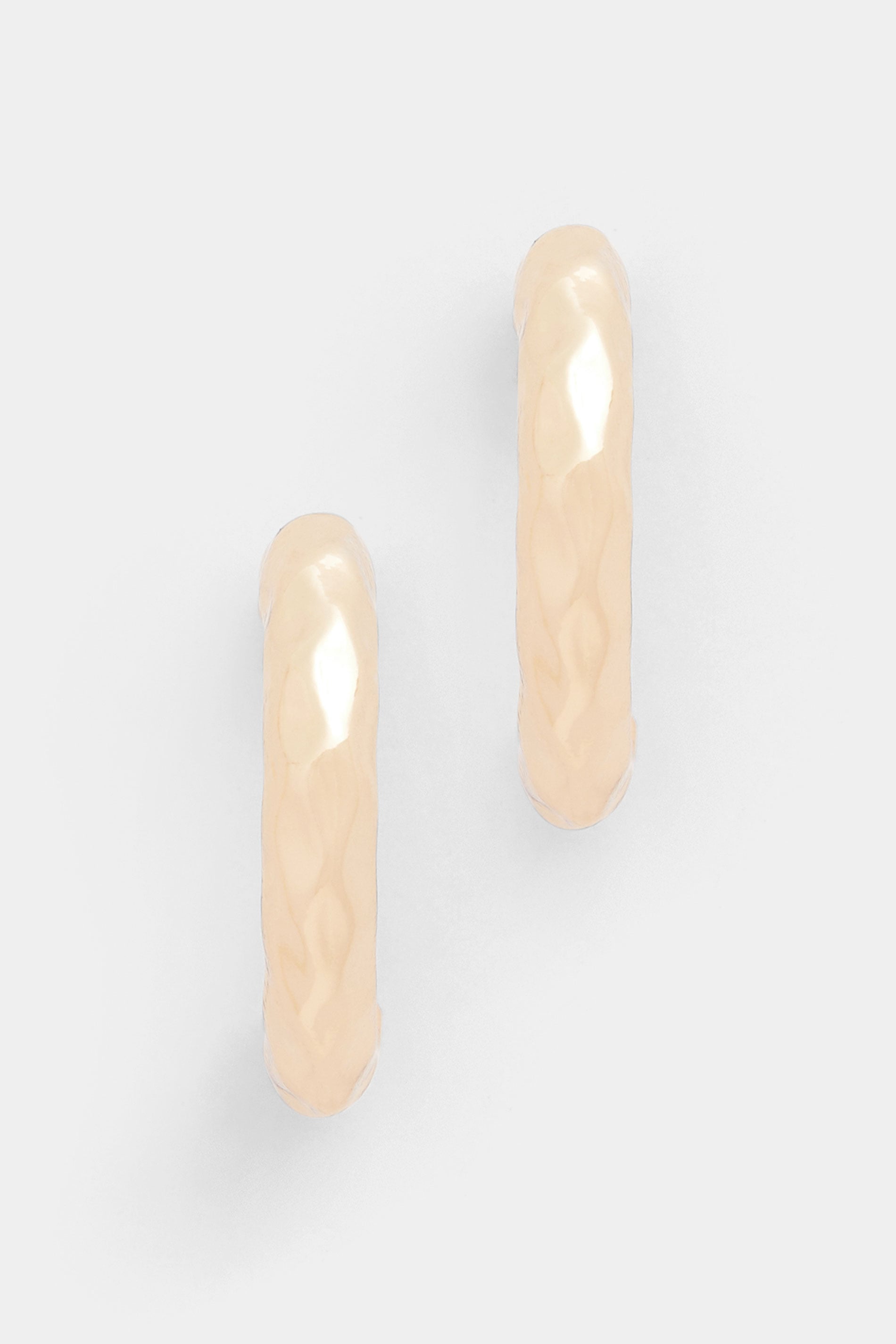 Gold Tone Textured Twist Hoop Earrings | Yours Clothing 3