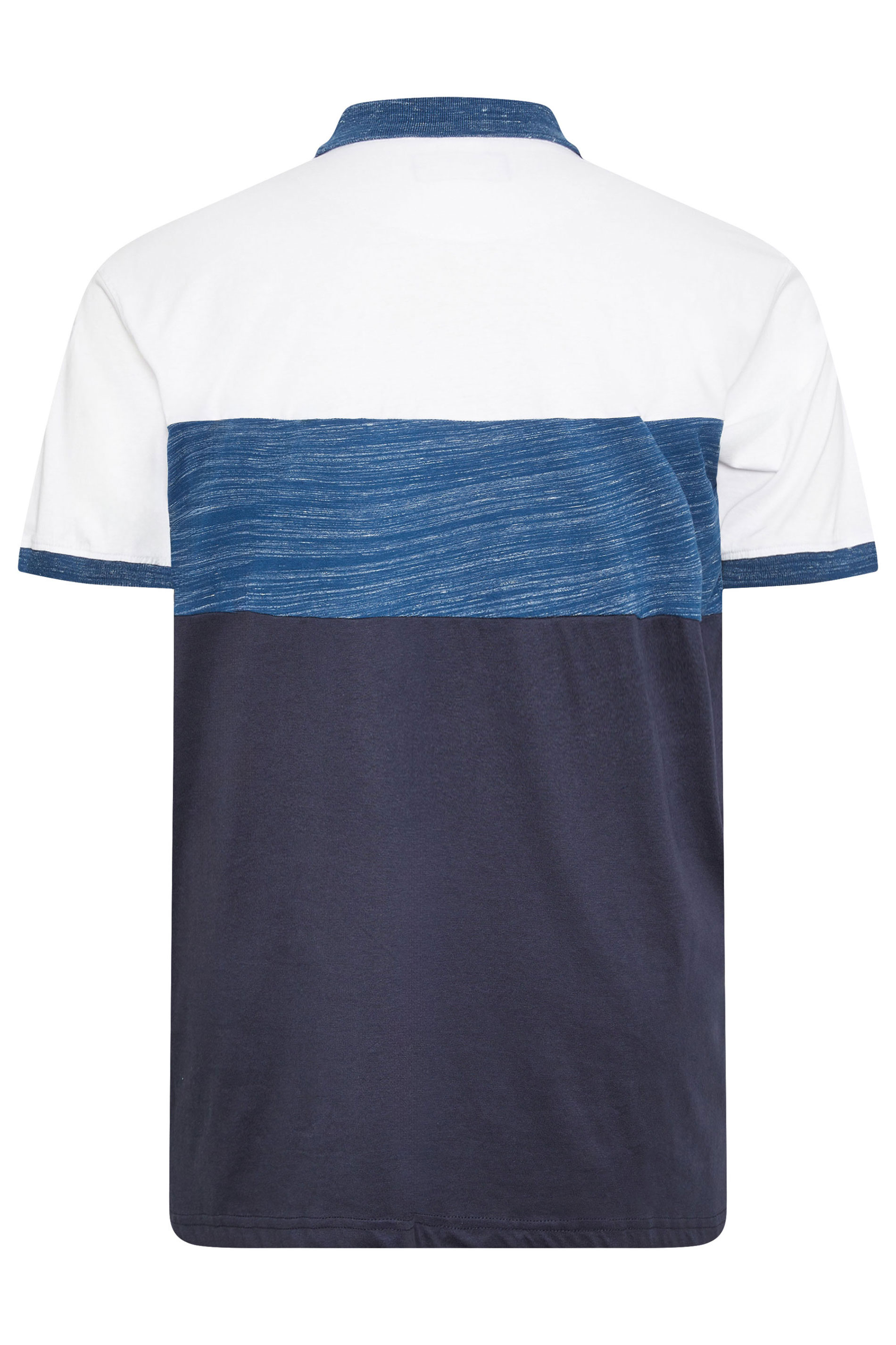 KAM Big & Tall Blue Cut & Sew Polo Shirt | BadRhino 3