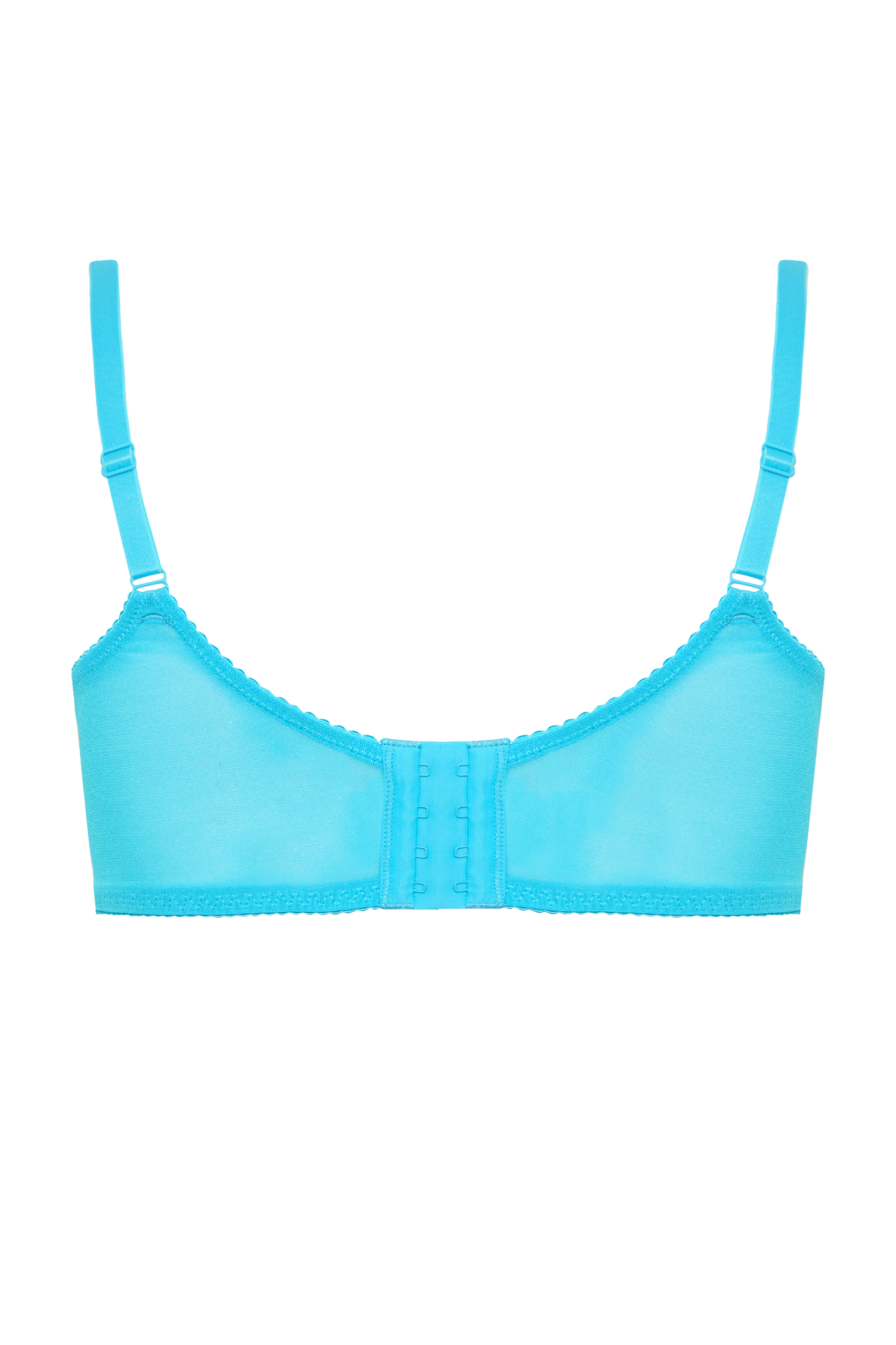Padded underwired lace bra - Sky blue - Ladies