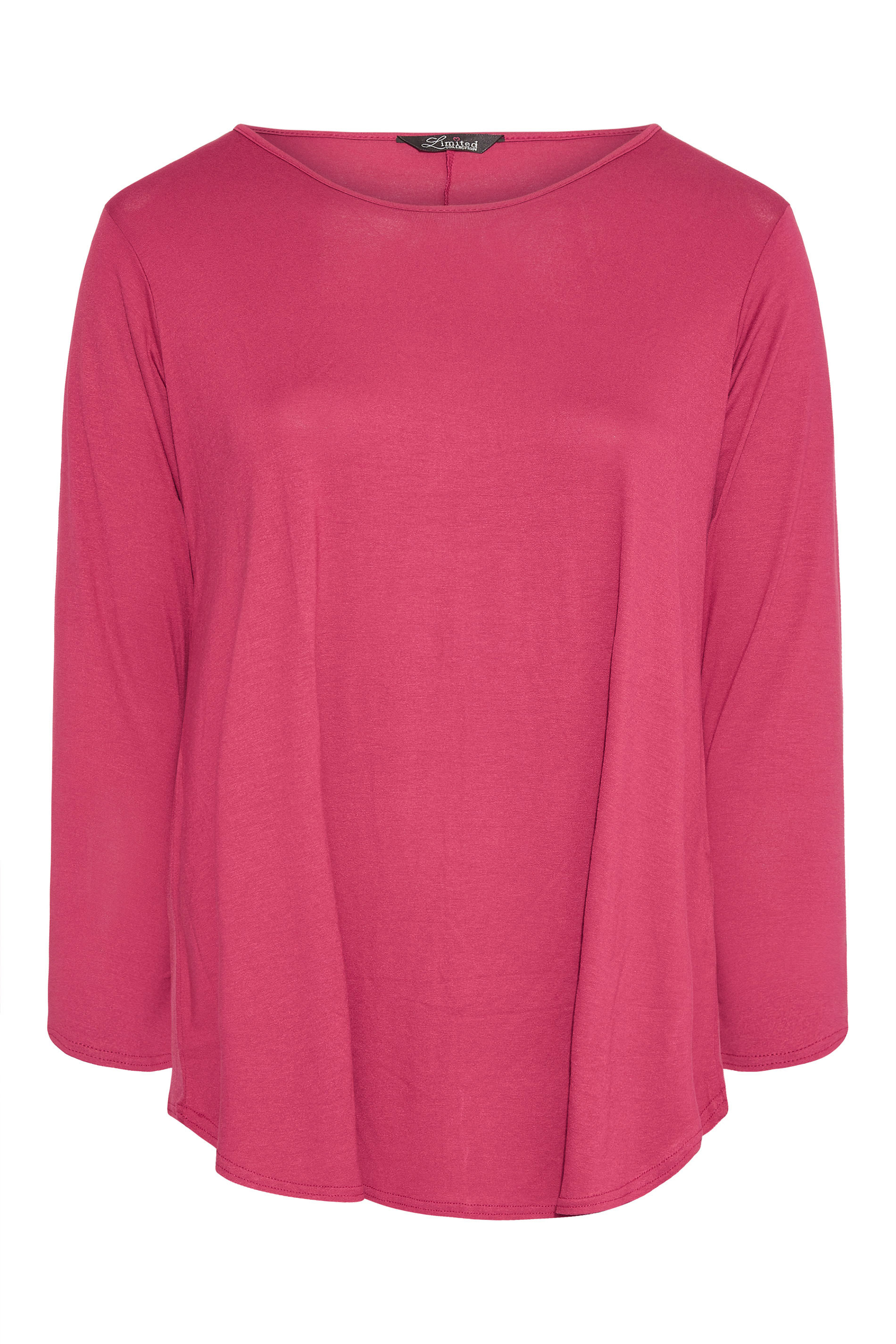 LIMITED COLLECTION Pink Long Sleeve Swing Top_F.jpg