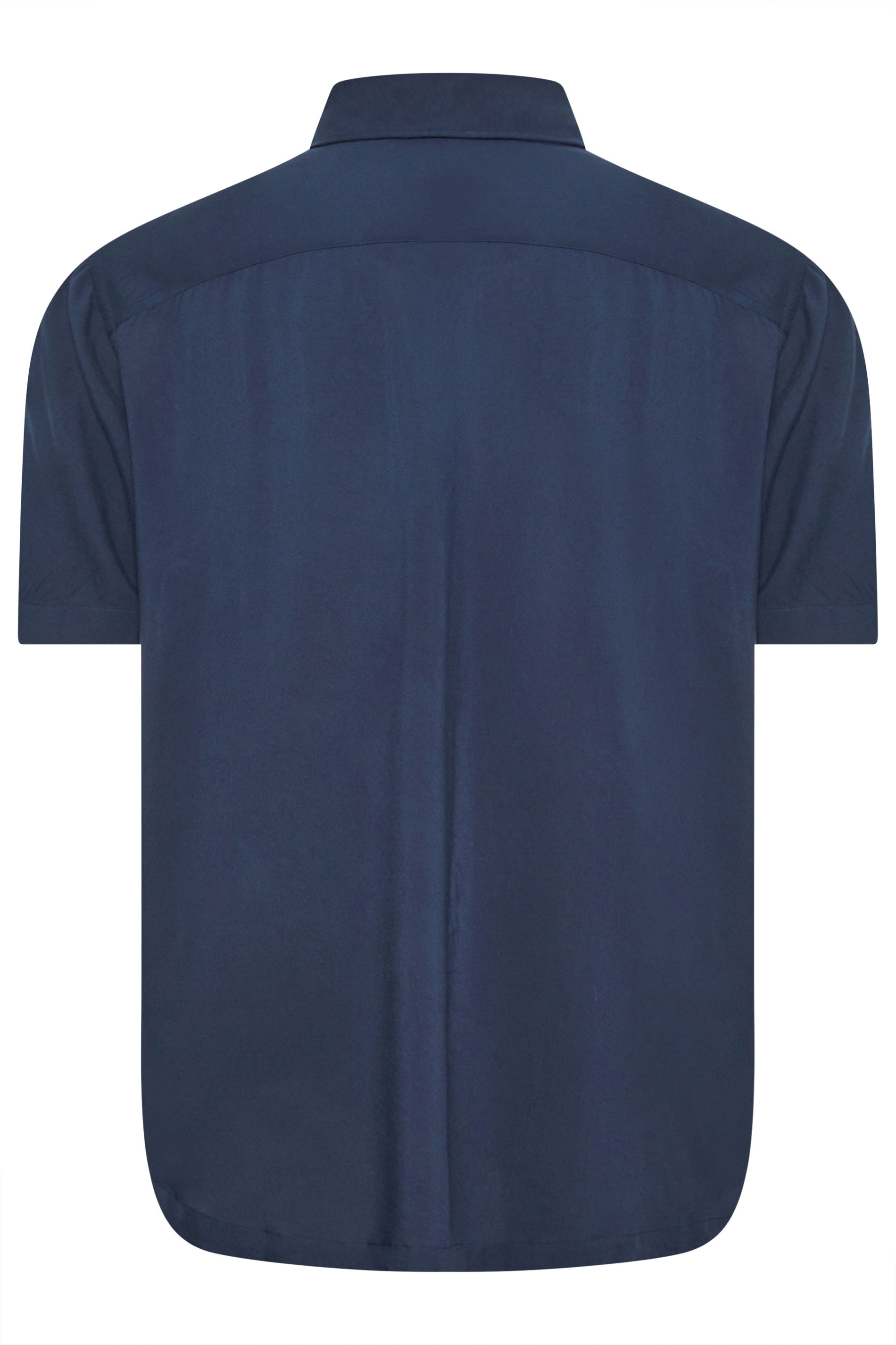 JACK & JONES Big & Tall Navy Blue Resort Short Sleeve Shirt | BadRhino 3