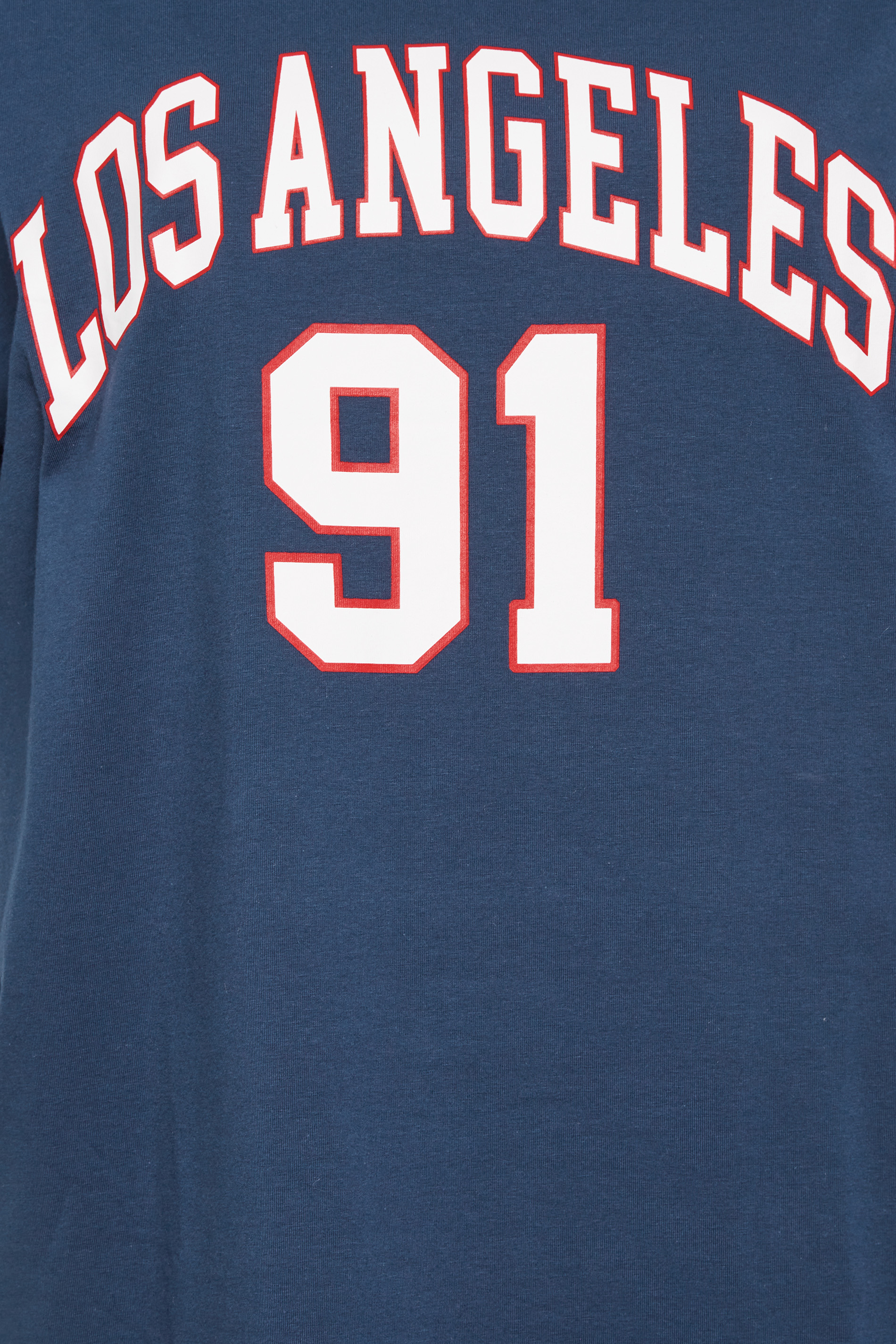 YOURS Plus Size Navy Blue 'Los Angeles' Slogan T-Shirt