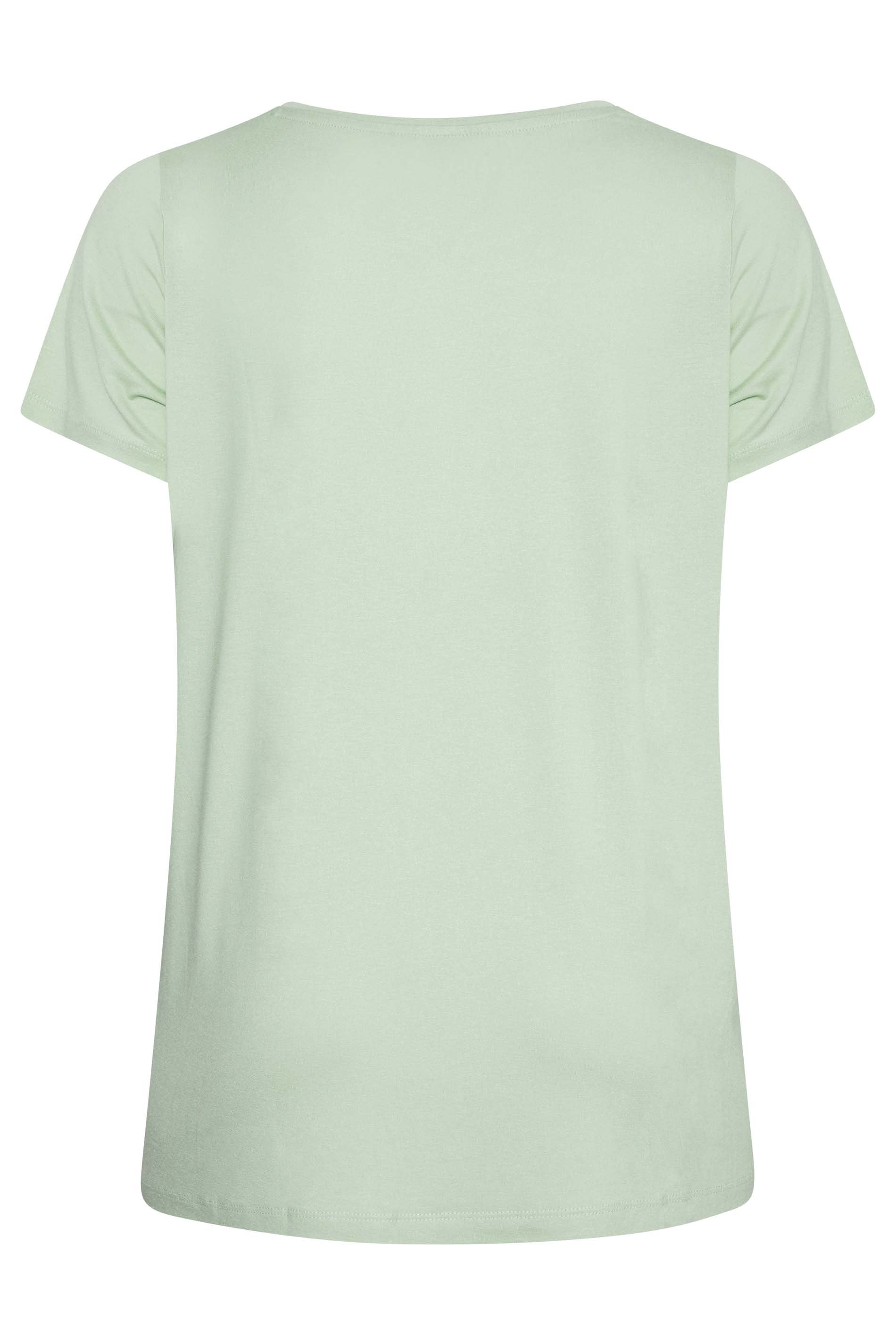 Grande taille  Tops Grande taille  Tops à Slogans | T-Shirt Vert Menthe Papillon 'Only For You' - FX07557