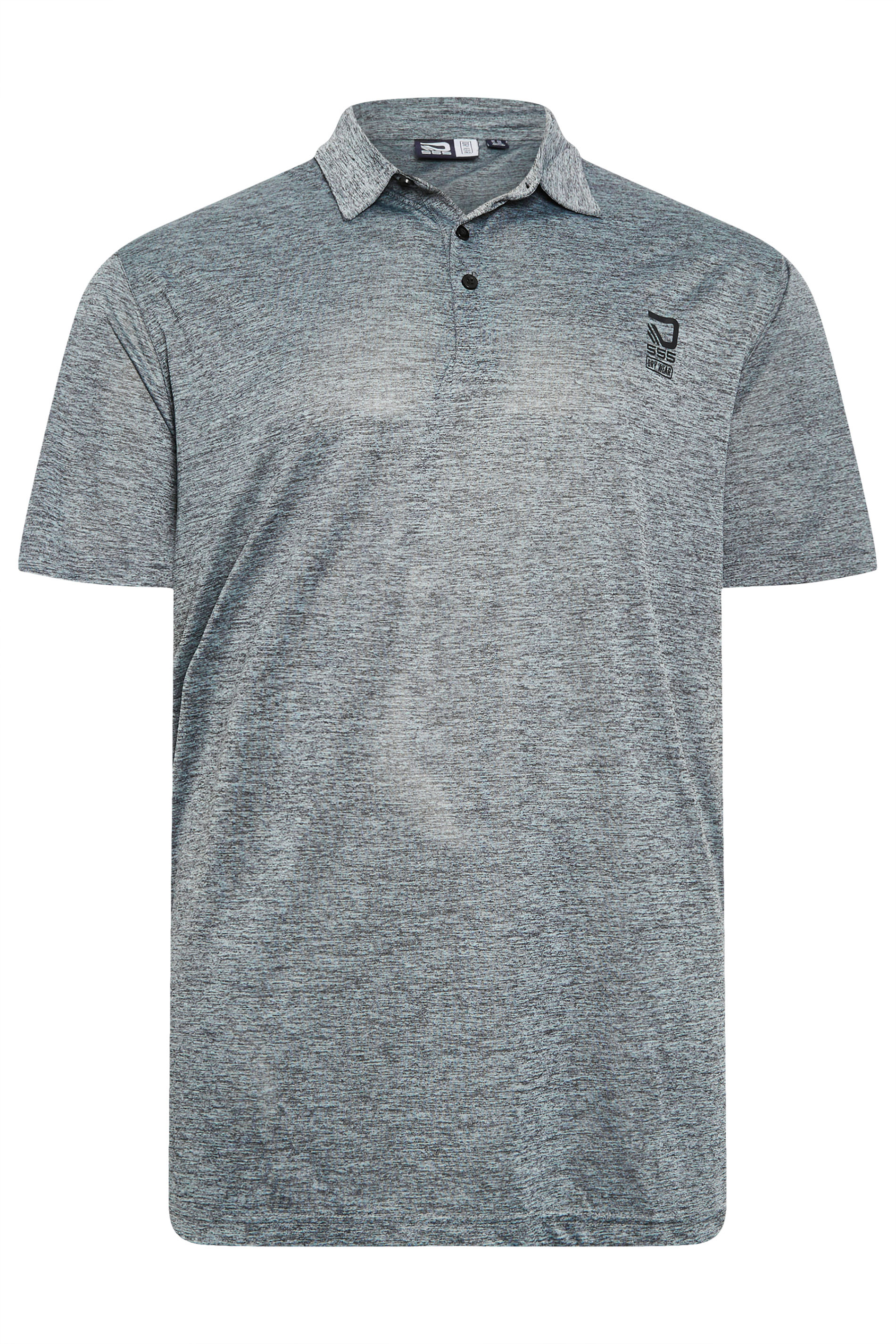 D555 Big & Tall Charcoal Grey Dry Wear Polyester Polo Shirt | BadRhino 1