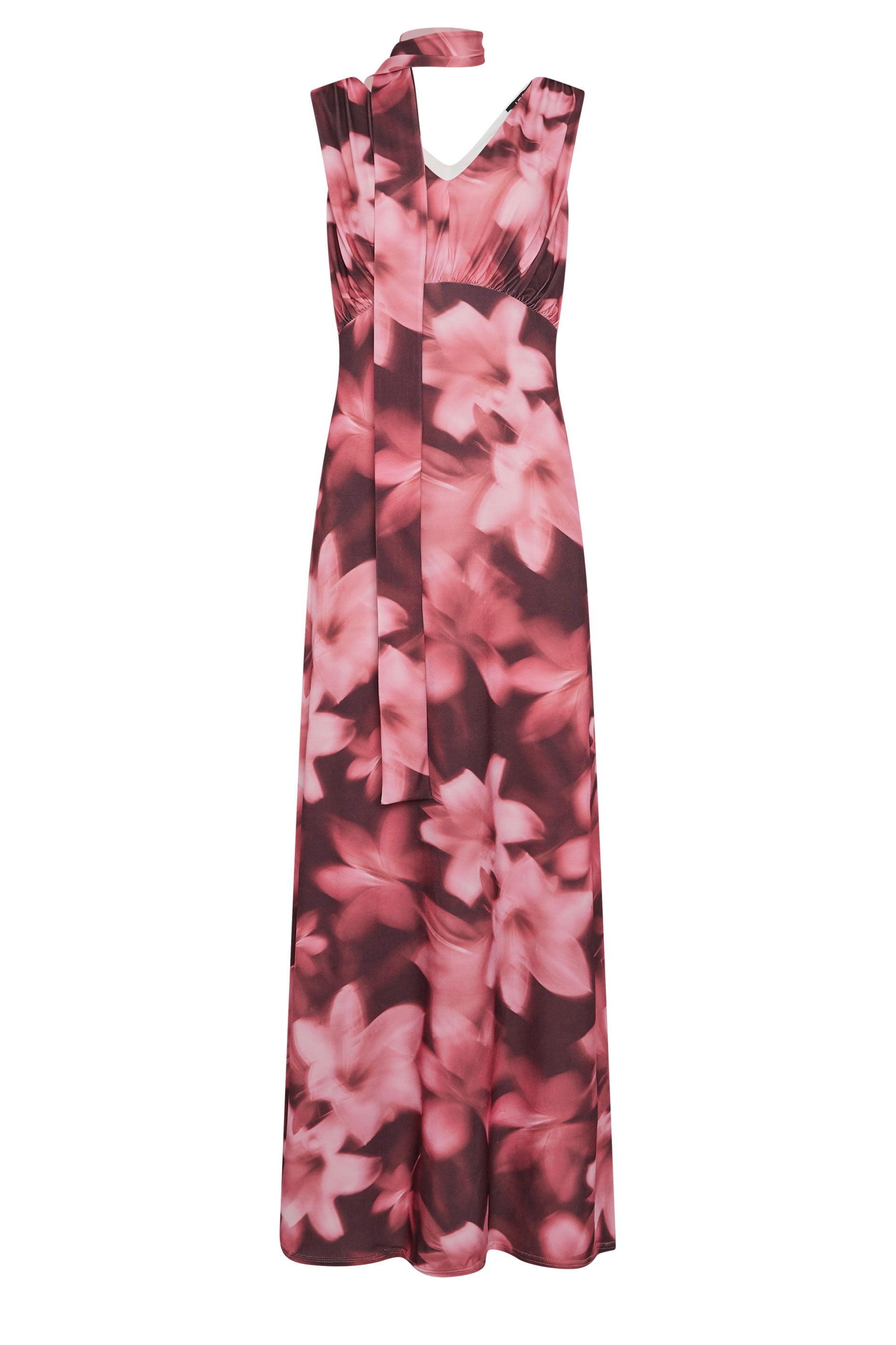 LTS Tall Women's Pink Floral Scarf Detail Maxi Dress | Long Tall Sally 6