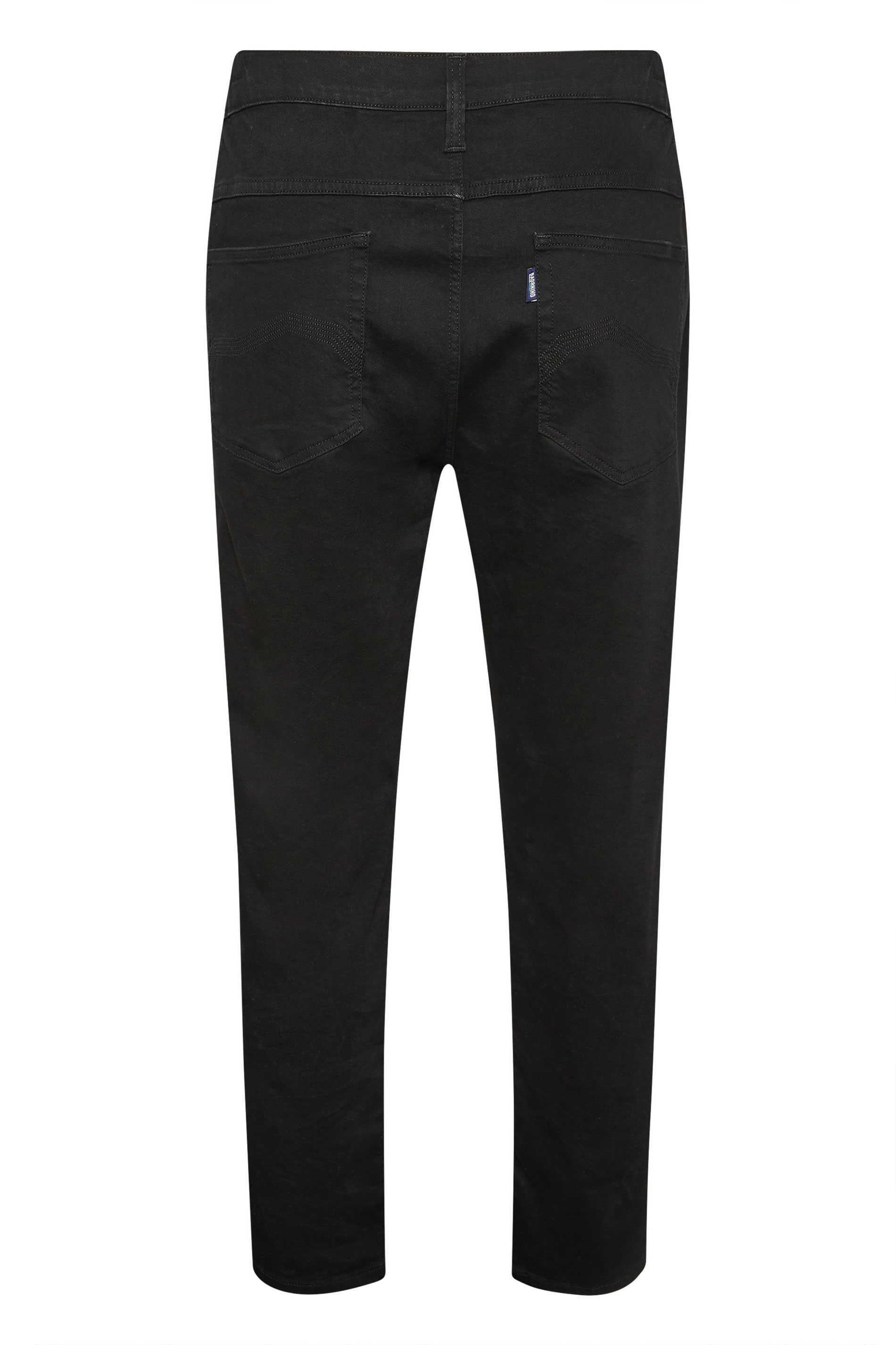 BadRhino Big & Tall Black Elasticated Waist Stretch Jeans | BadRhino 8