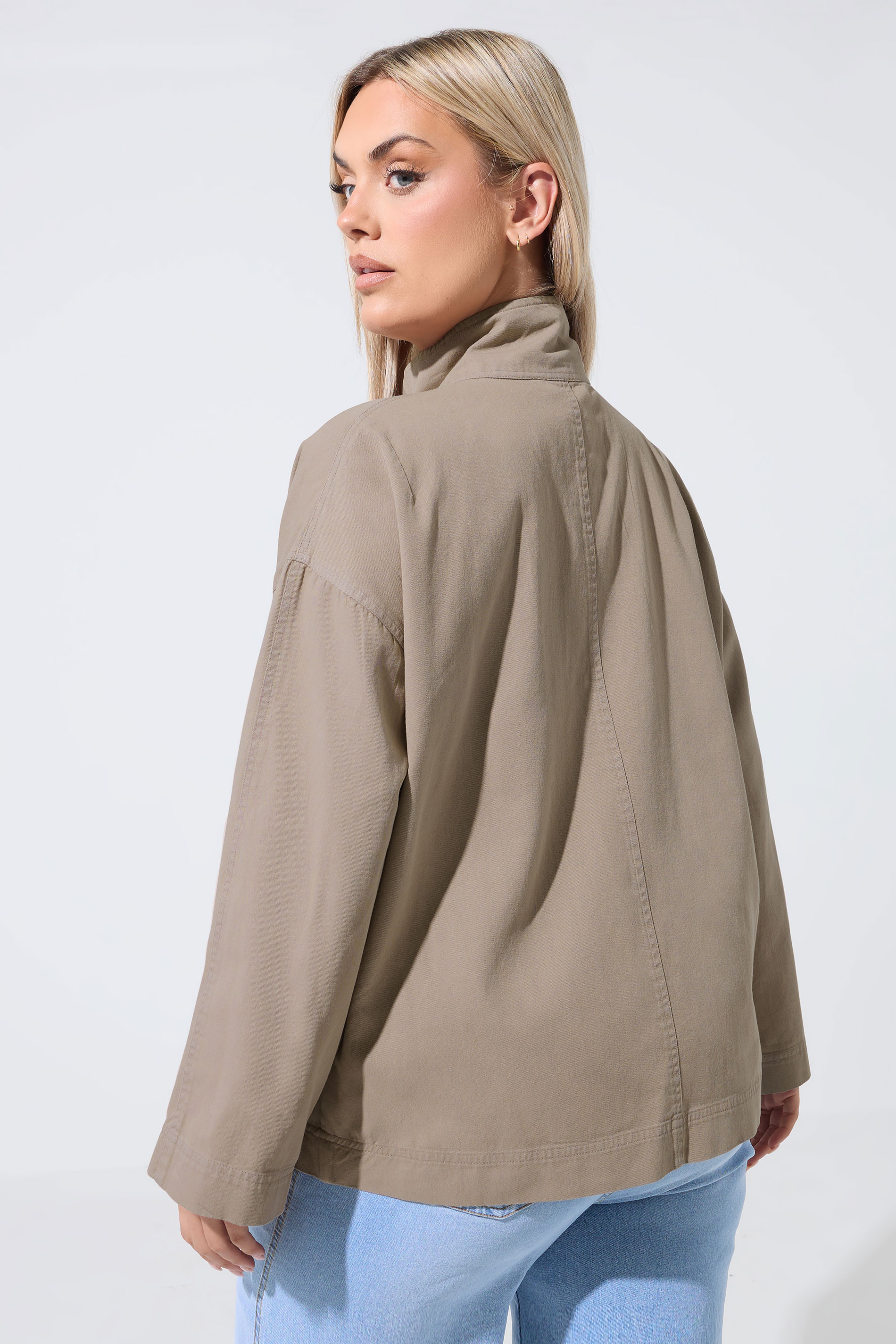 LIMITED COLLECTION Plus Size Taupe Brown Utility Jacket | Yours Clothing 2