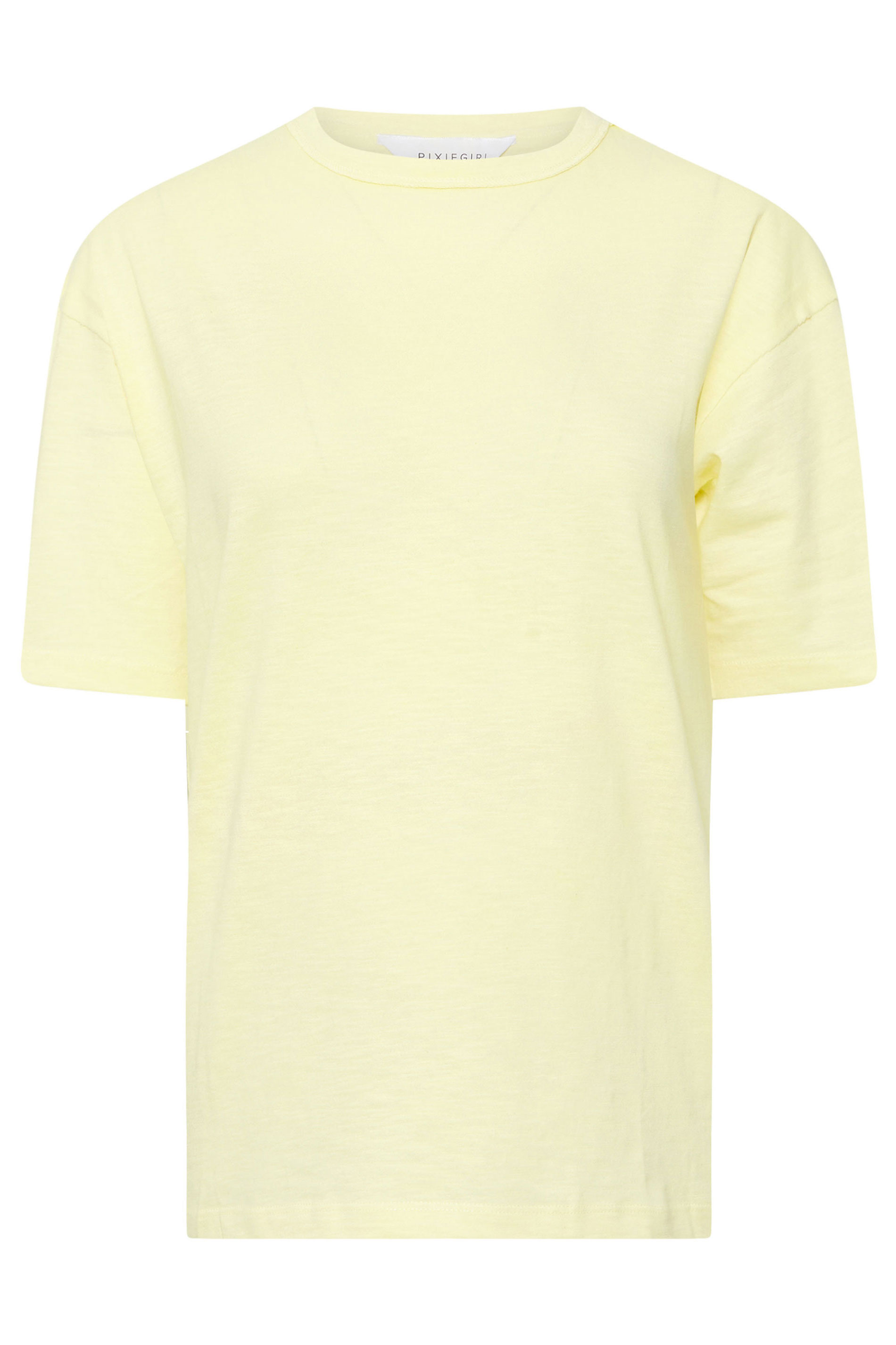 PixieGirl Petite Women's 2 PACK Grey & Yellow Seam Detail Cotton T-Shirt | PixieGirl 8