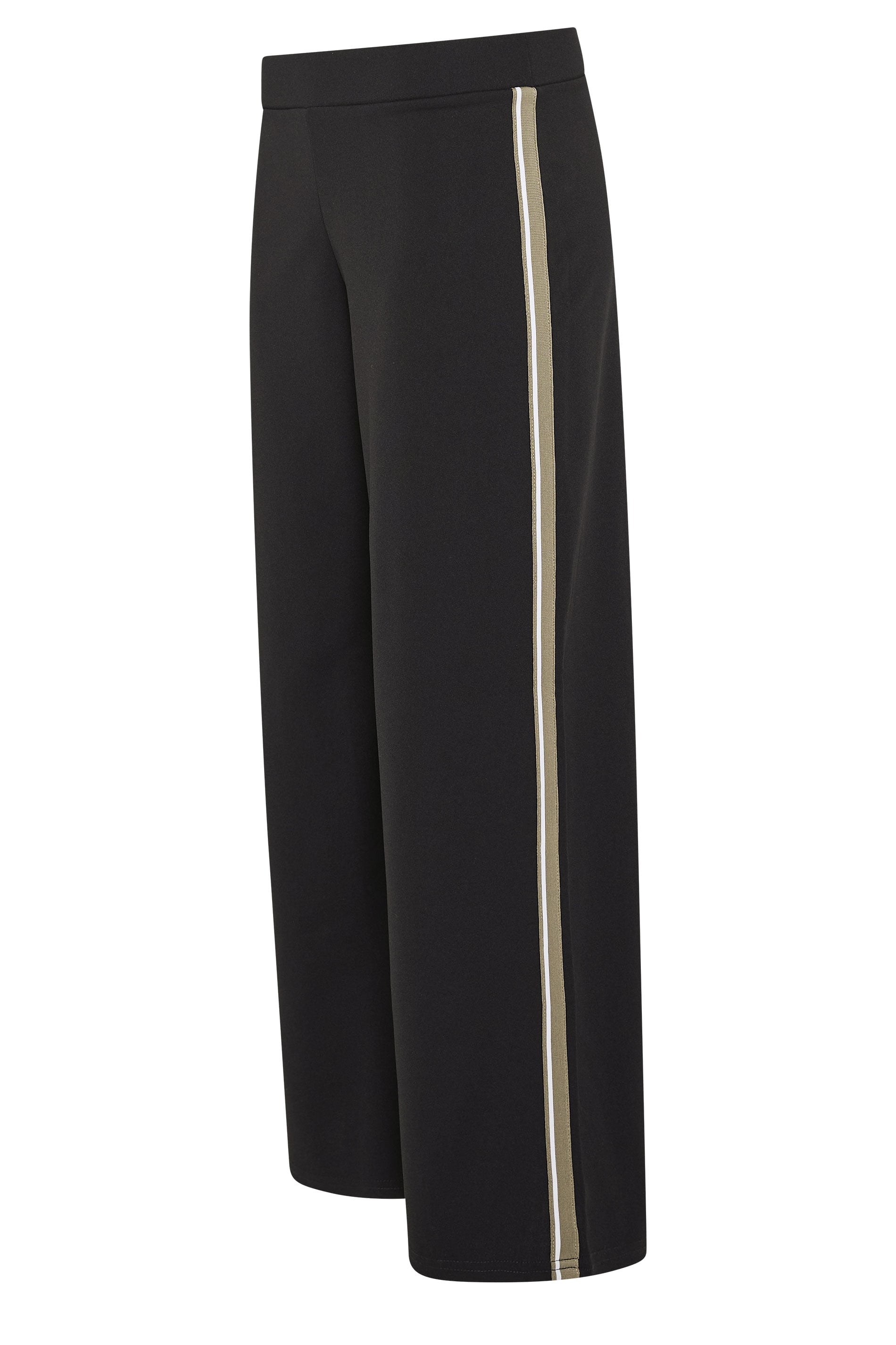 PixieGirl Petite Women's Black Side Stripe Detail Wide Leg Trousers | PixieGirl 6