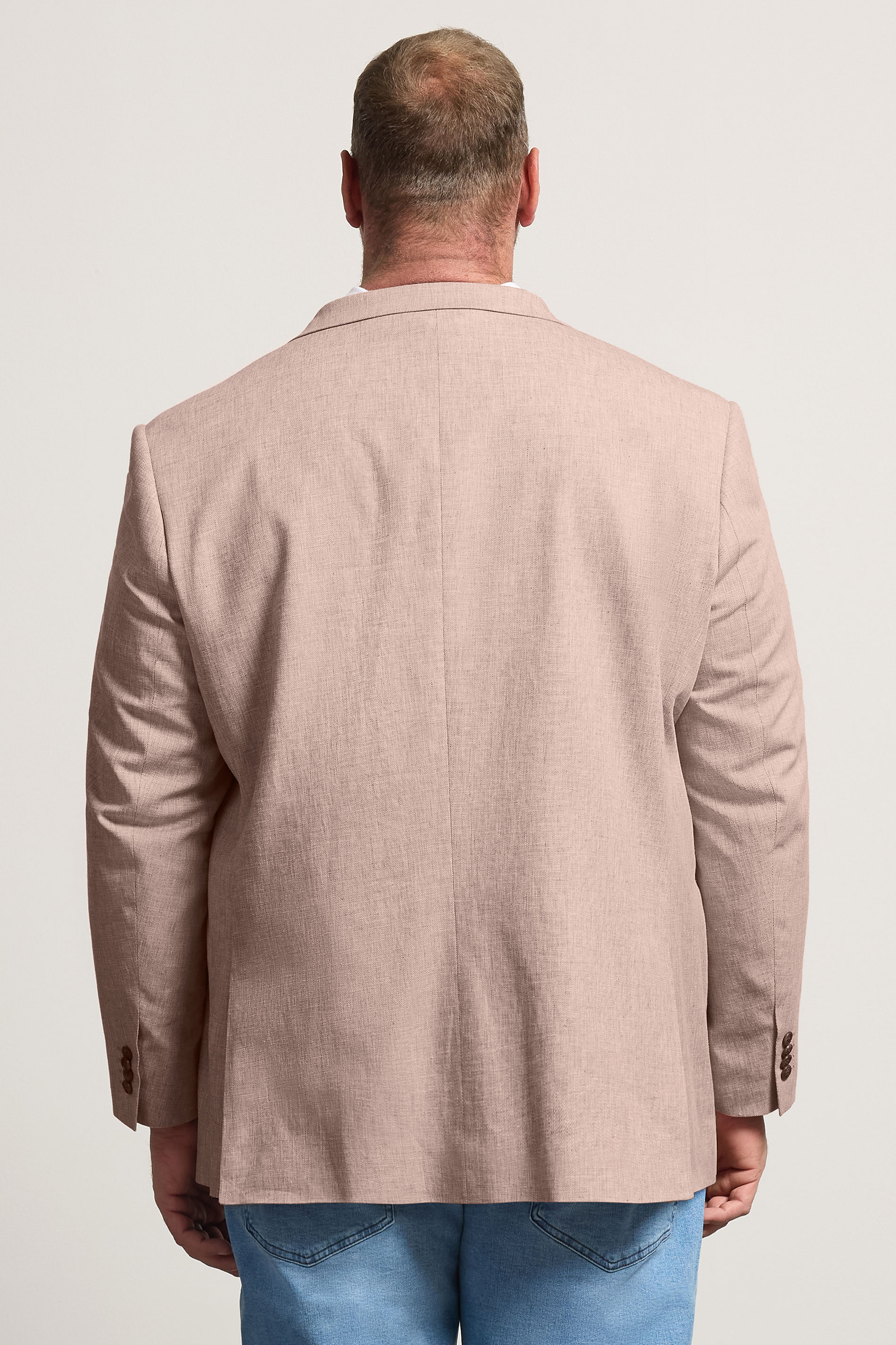 BadRhino Tailoring Big & Tall Rust Orange Linen Blazer | BadRhino 4