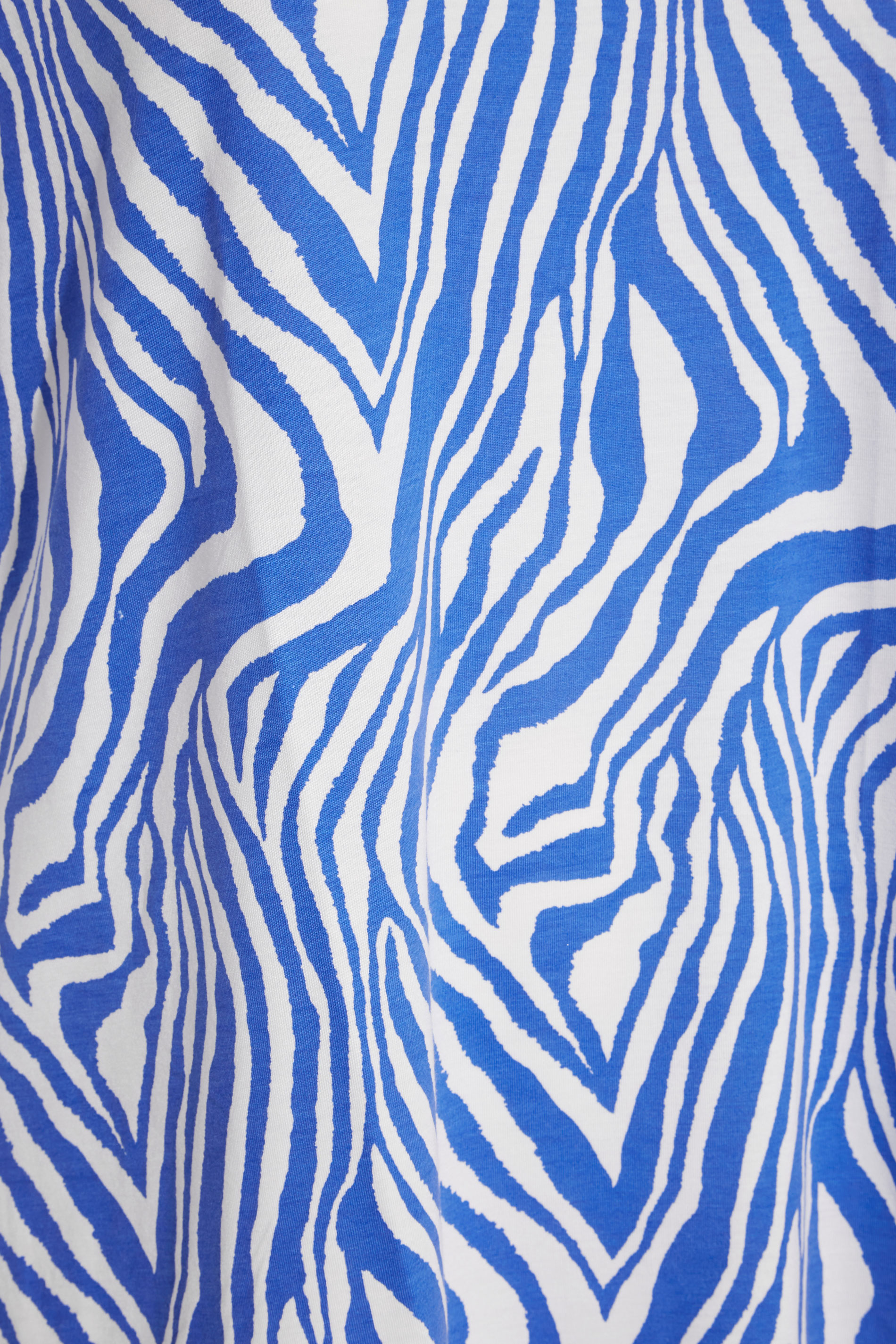 Grande taille  Tops Grande taille  Tops Casual | T-Shirt Bleu Manches Longues Oversize Zébré - SX03831
