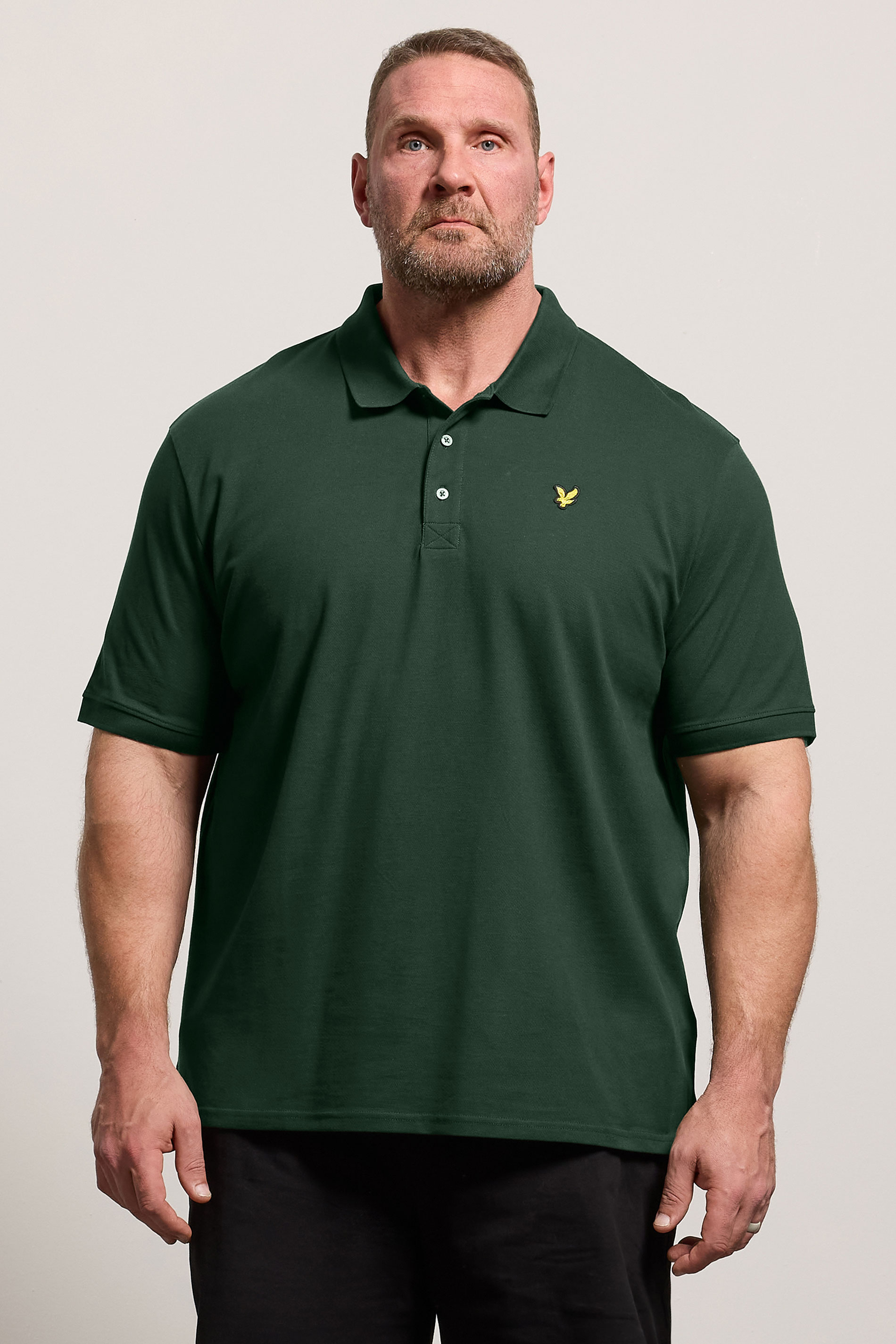 LYLE & SCOTT Big & Tall Dark Green Core Polo Shirt | BadRhino 3