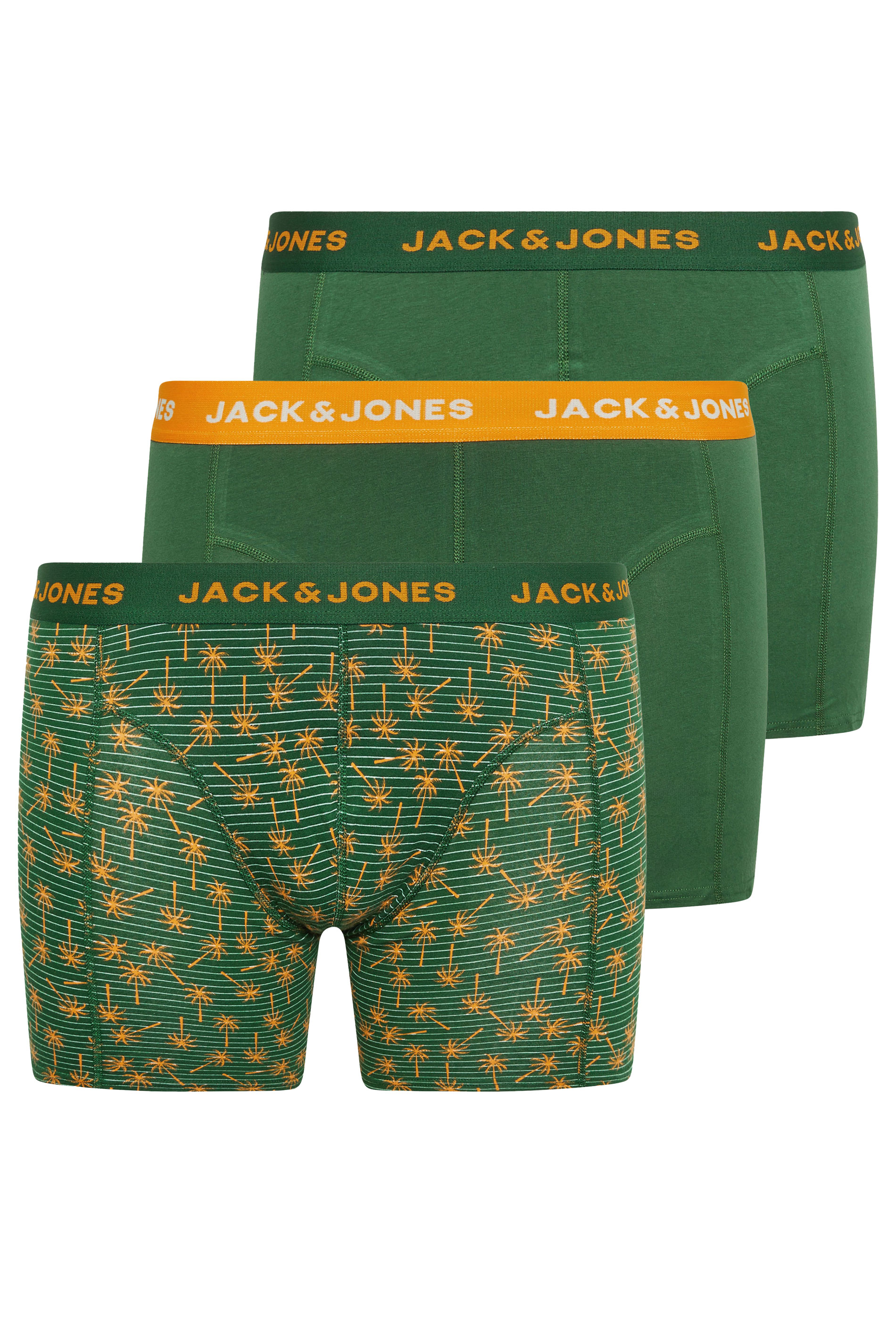 JACK & JONES Green 3 Pack Trunks | BadRhino 3
