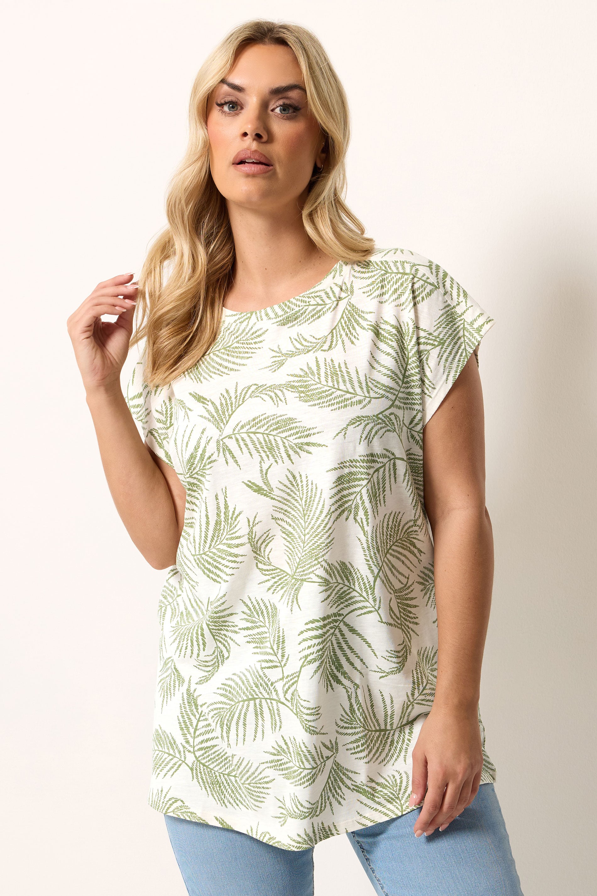 YOURSET 3 PACK Plus Size Green Palm Leaf & Zebra T-Shirts | Yours Clothing 2