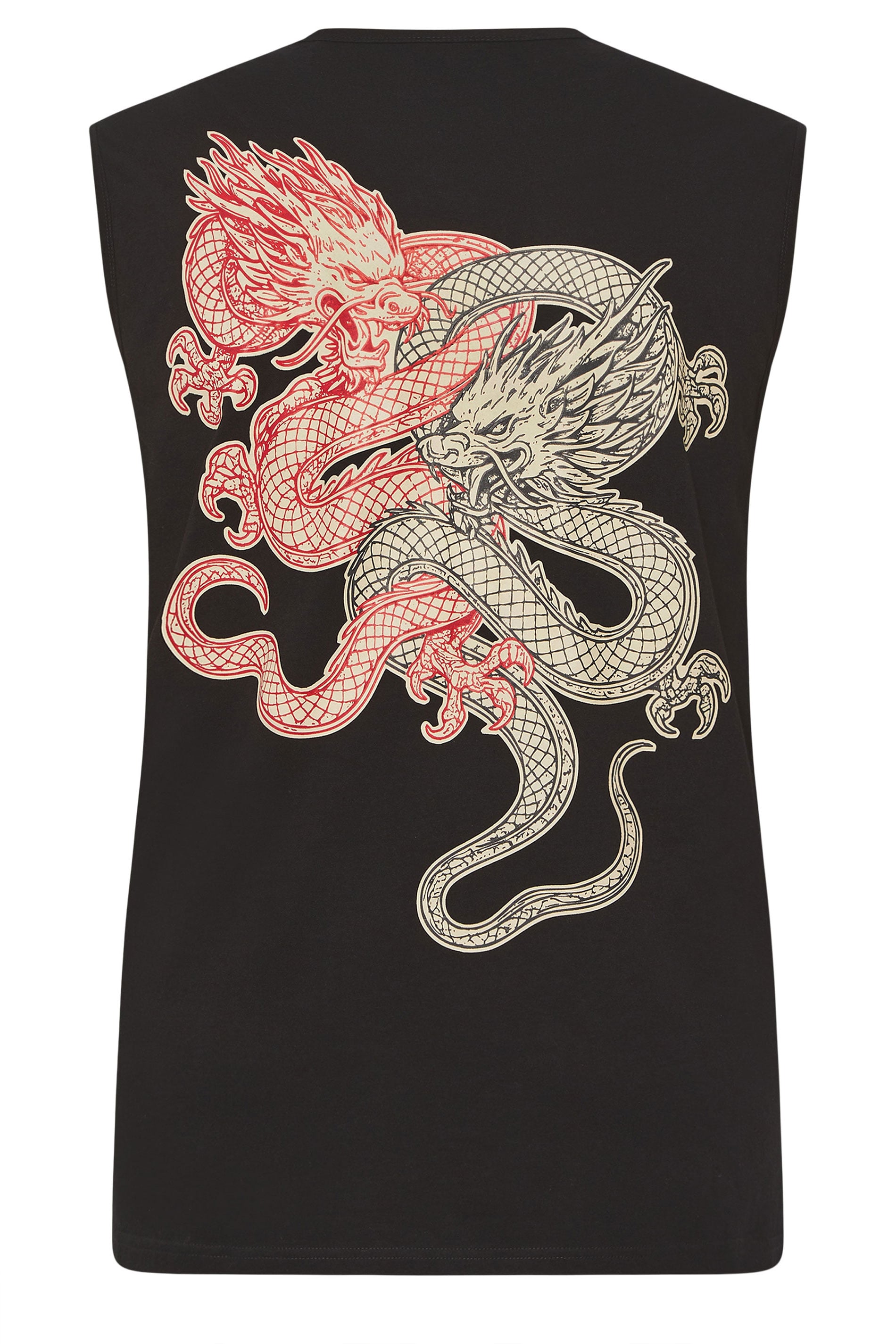 BadRhino Big & Tall Black Extra Long Dragon Graphic Muscle Vest | BadRhino 7