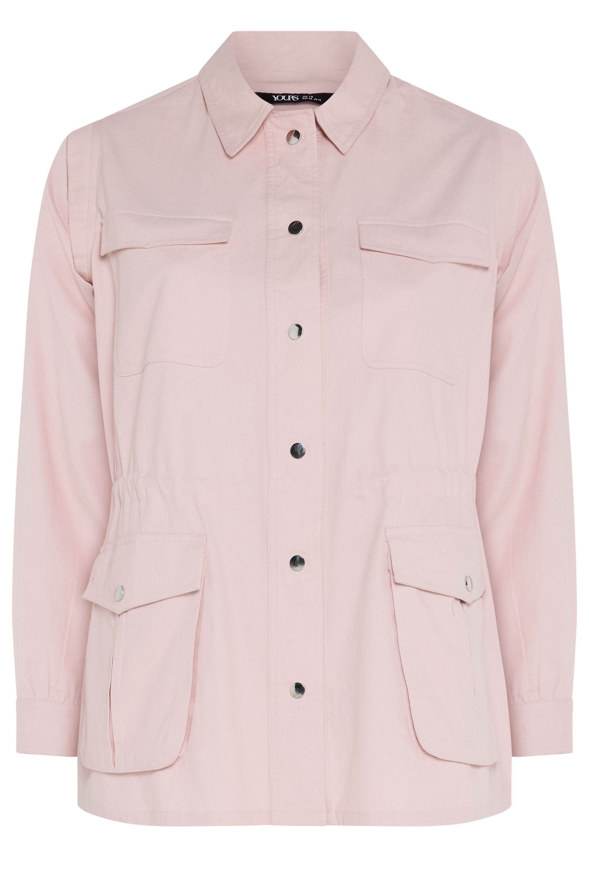 YOURS Plus Size Light Pink Carpenter Jacket | Yours Clothing 6