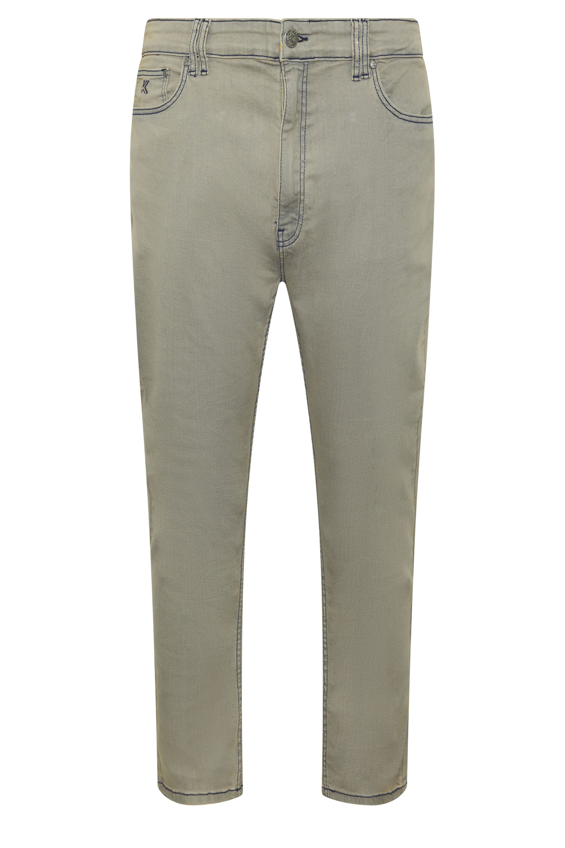 KAM Big & Tall Silver Stretch Jeans | BadRhino 2