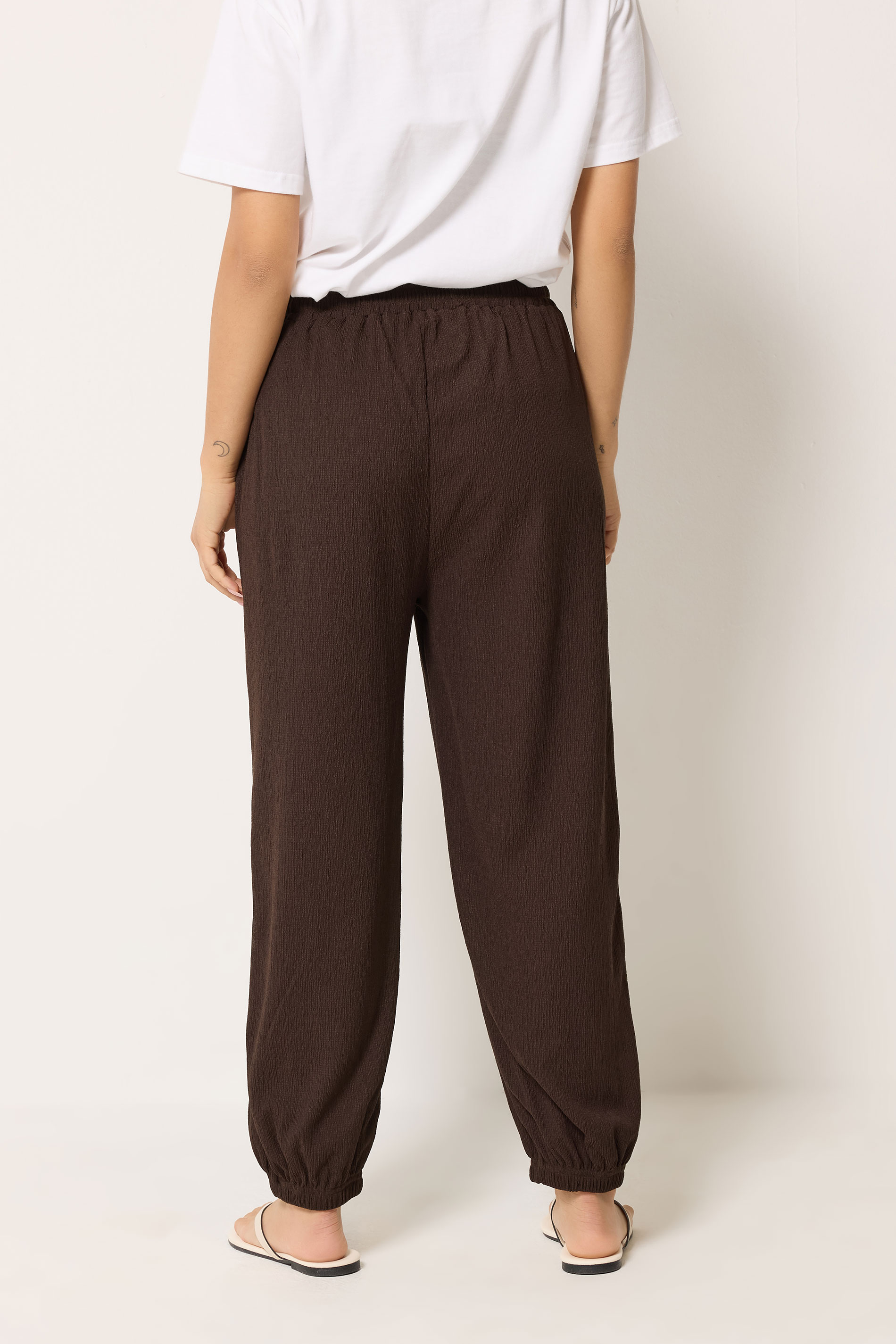 M&Co Petite Chocolate Brown Balloon Trousers | M&Co 2
