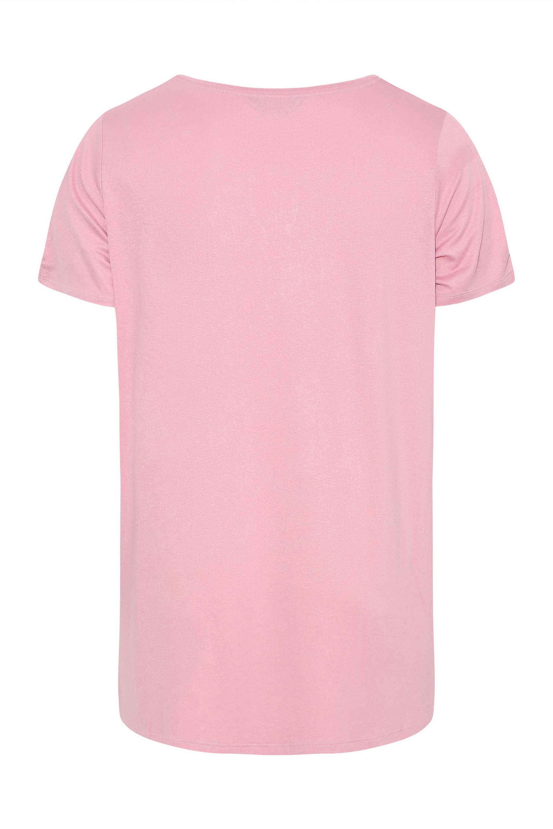 Grande taille  Tops Grande taille  T-Shirts | T-Shirt Rose Design Floral Manches Découpées - EH72601