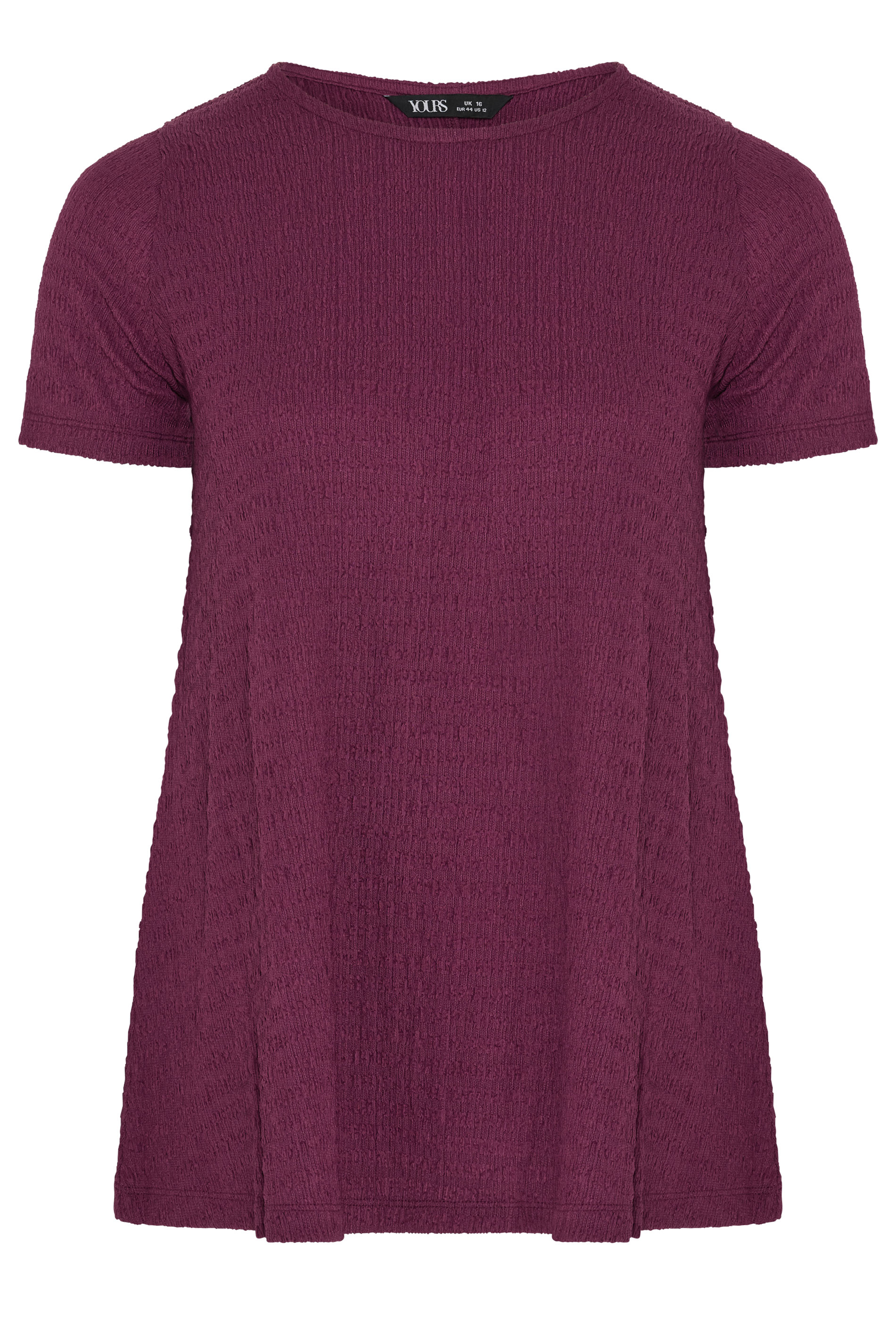 YOURS Plus Size Purple Textured Swing Top | Yours Clothing 5