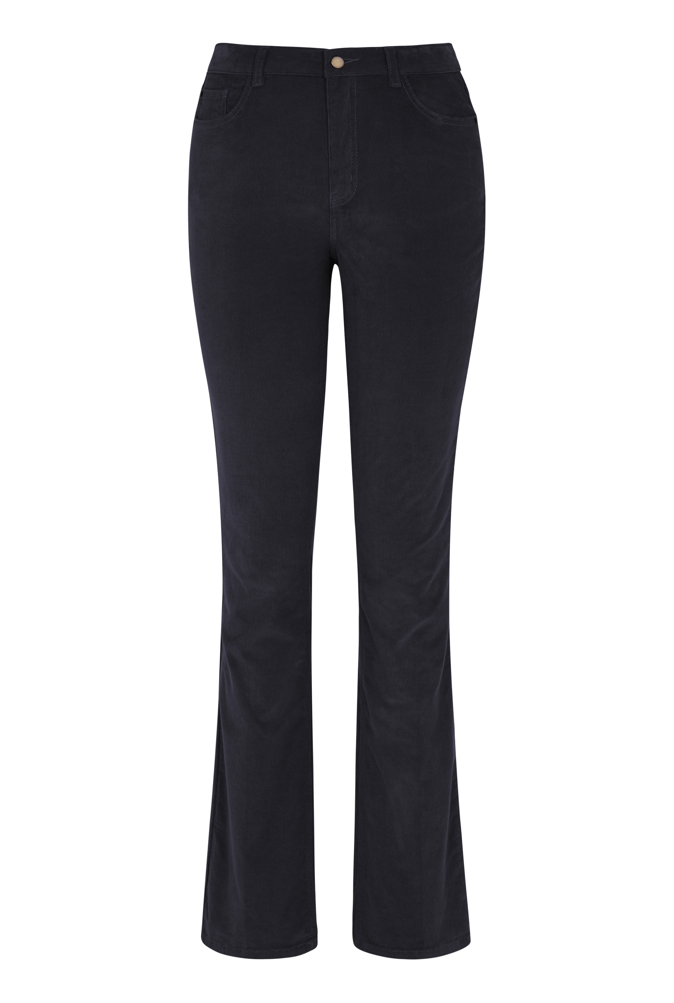 Black Cord Bootcut Trousers | Long Tall Sally