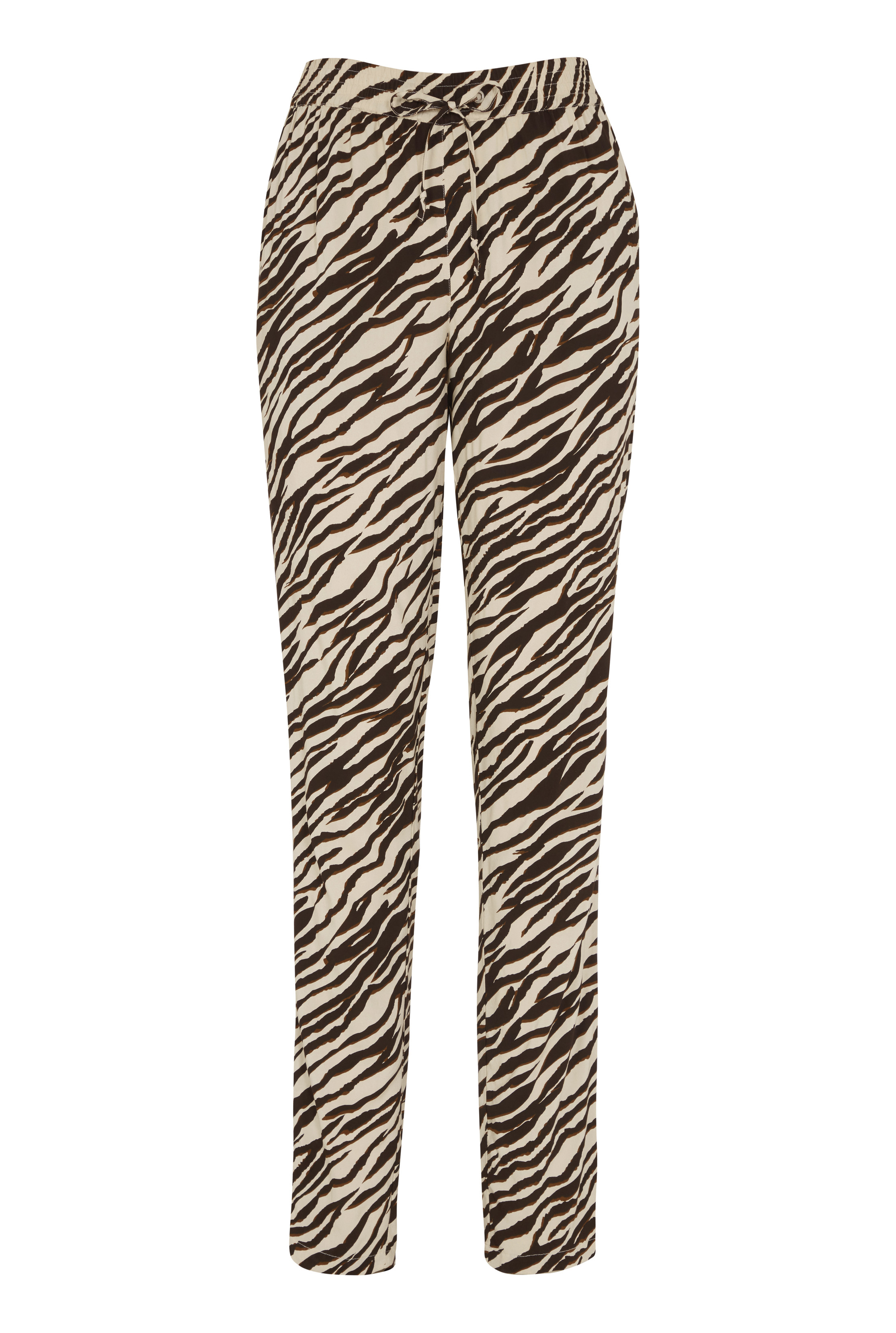 Brown Animal Print Lightweight Trousers | Long Tall Sally