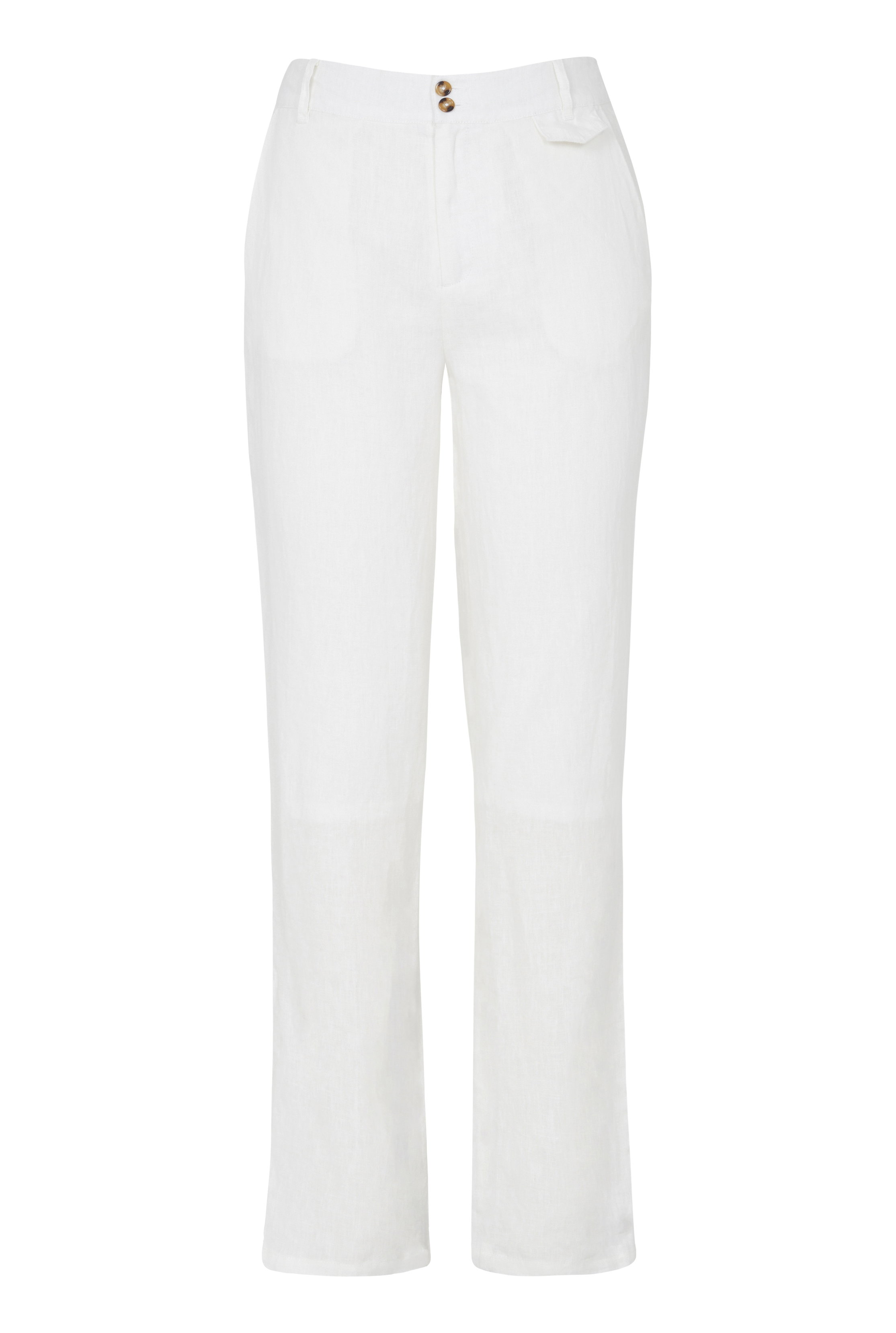 Cream Linen Trousers Long Tall Sally