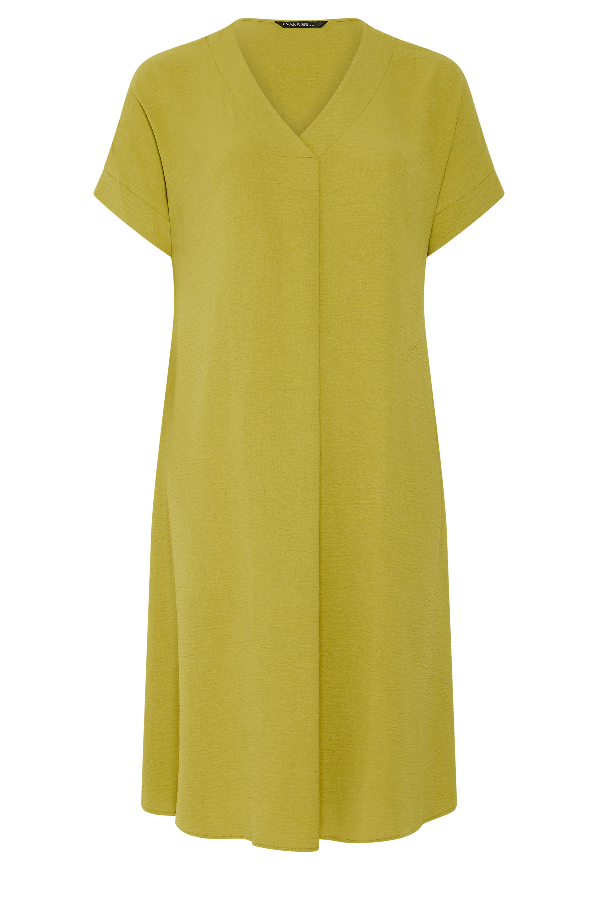 EVANS Plus Size Green Pleat Midi Dress | Evans 5