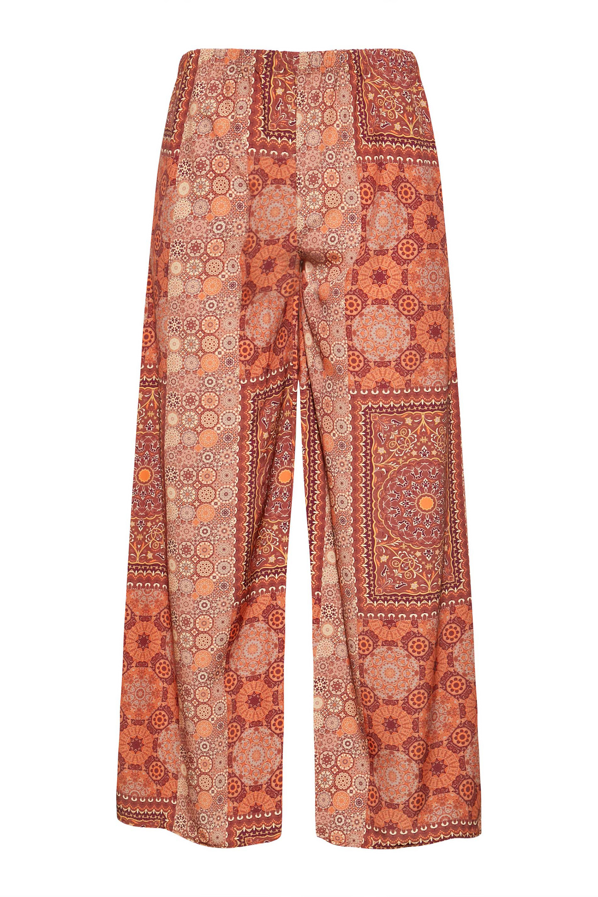 Amarante Pants - High Waisted Plisse Wide Leg Pants in Orange | Showpo