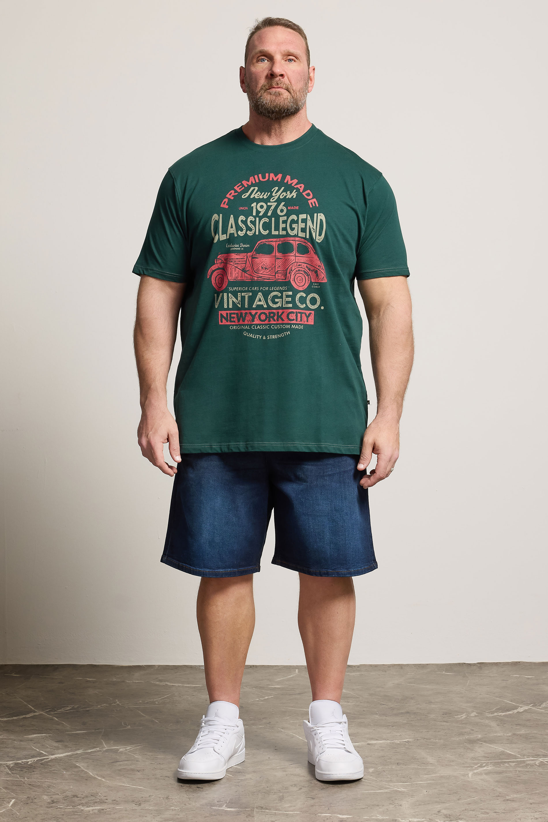 KAM Big & Tall Green Classic Legends Print T-Shirt | BadRhino 1