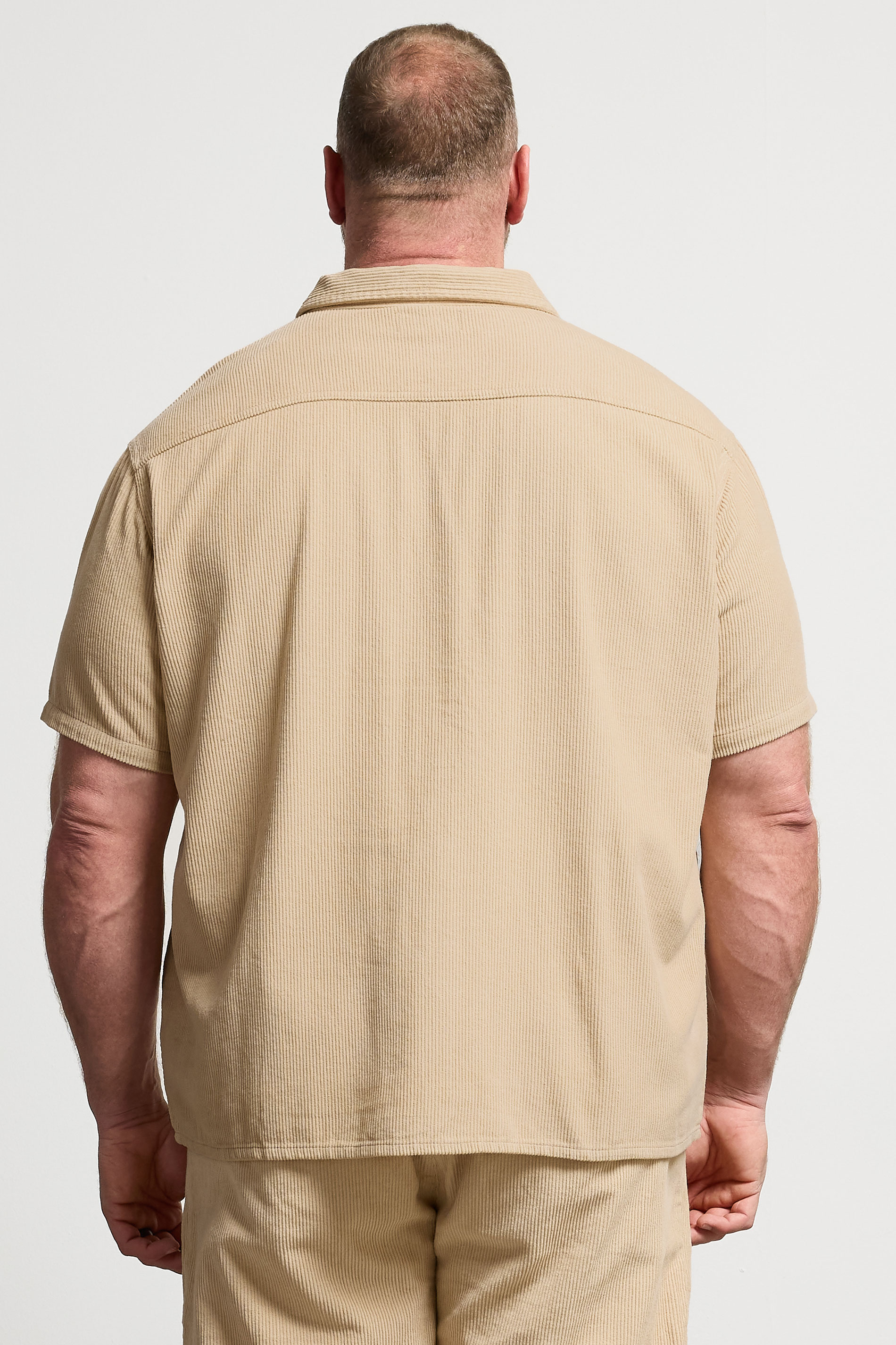 BadRhino Big & Tall Natural Brown Corduroy Overshirt | BadRhino 2