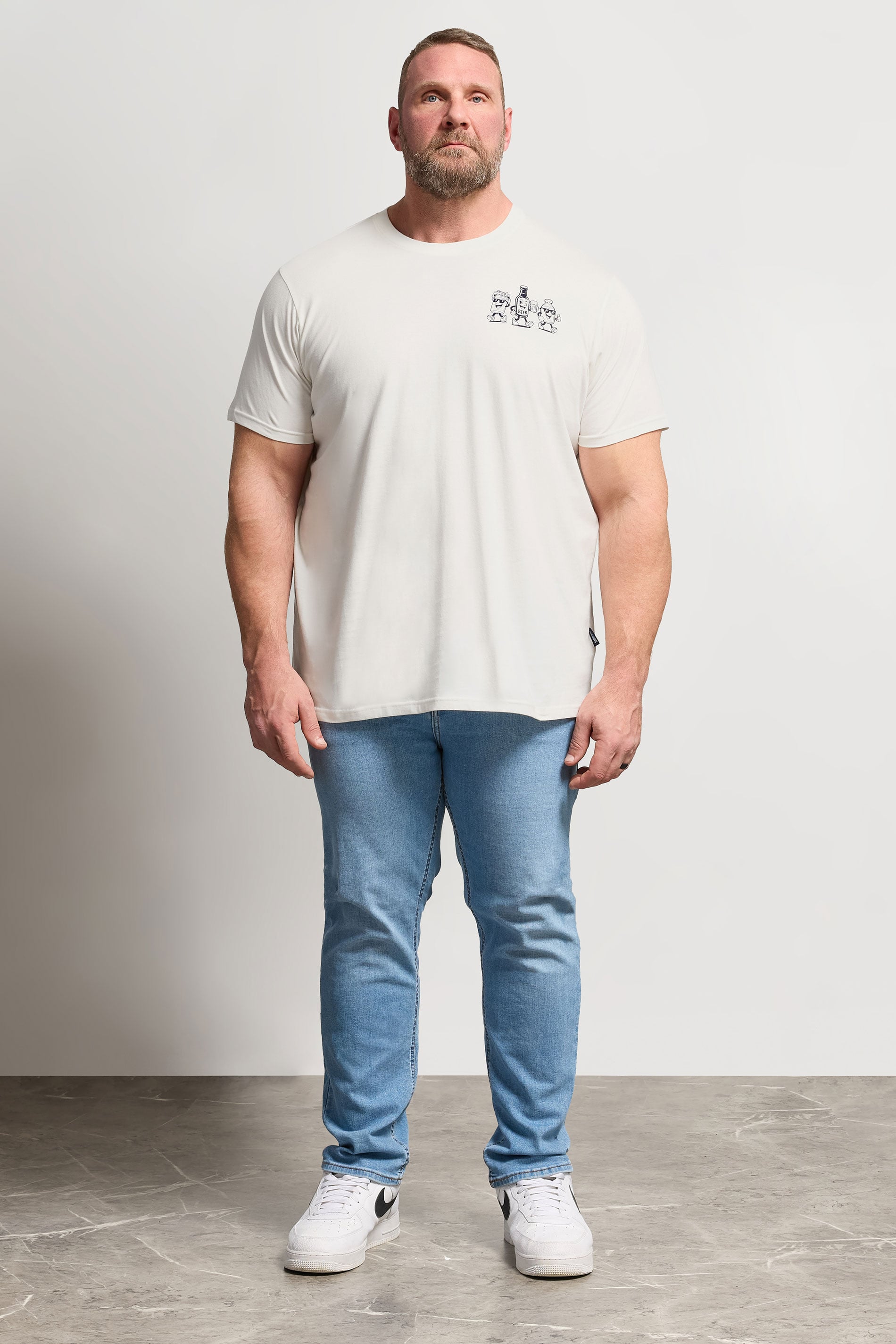 BadRhino Big & Tall Off White Beer Graphic T-Shirt | BadRhino 4