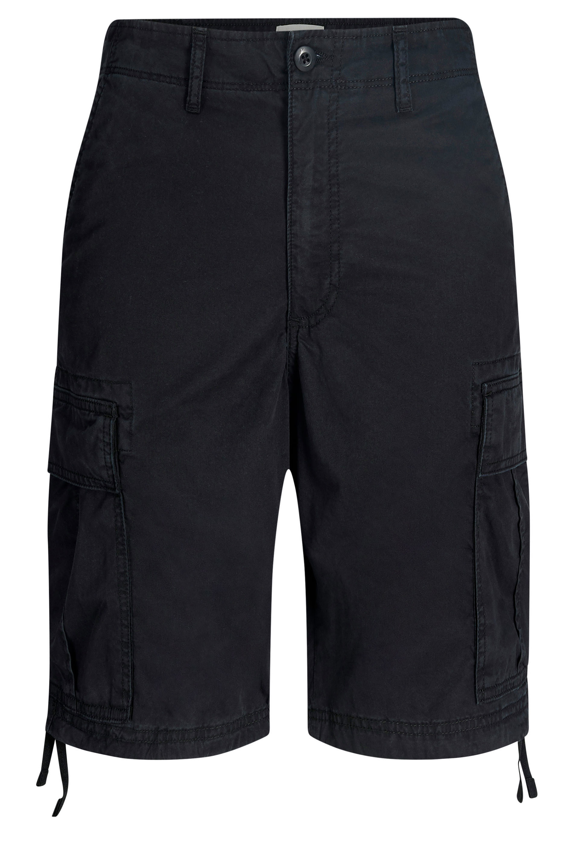 JACK & JONES Big & Tall Black Mid Rise Cargo Shorts | BadRhino 2