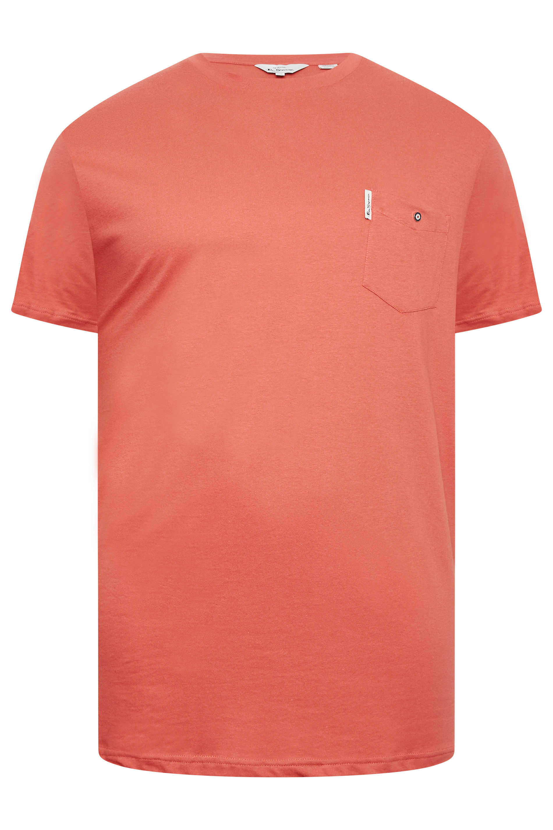 BEN SHERMAN Big & Tall Raspberry Red Signature Pocket T-Shirt | BadRhino 3