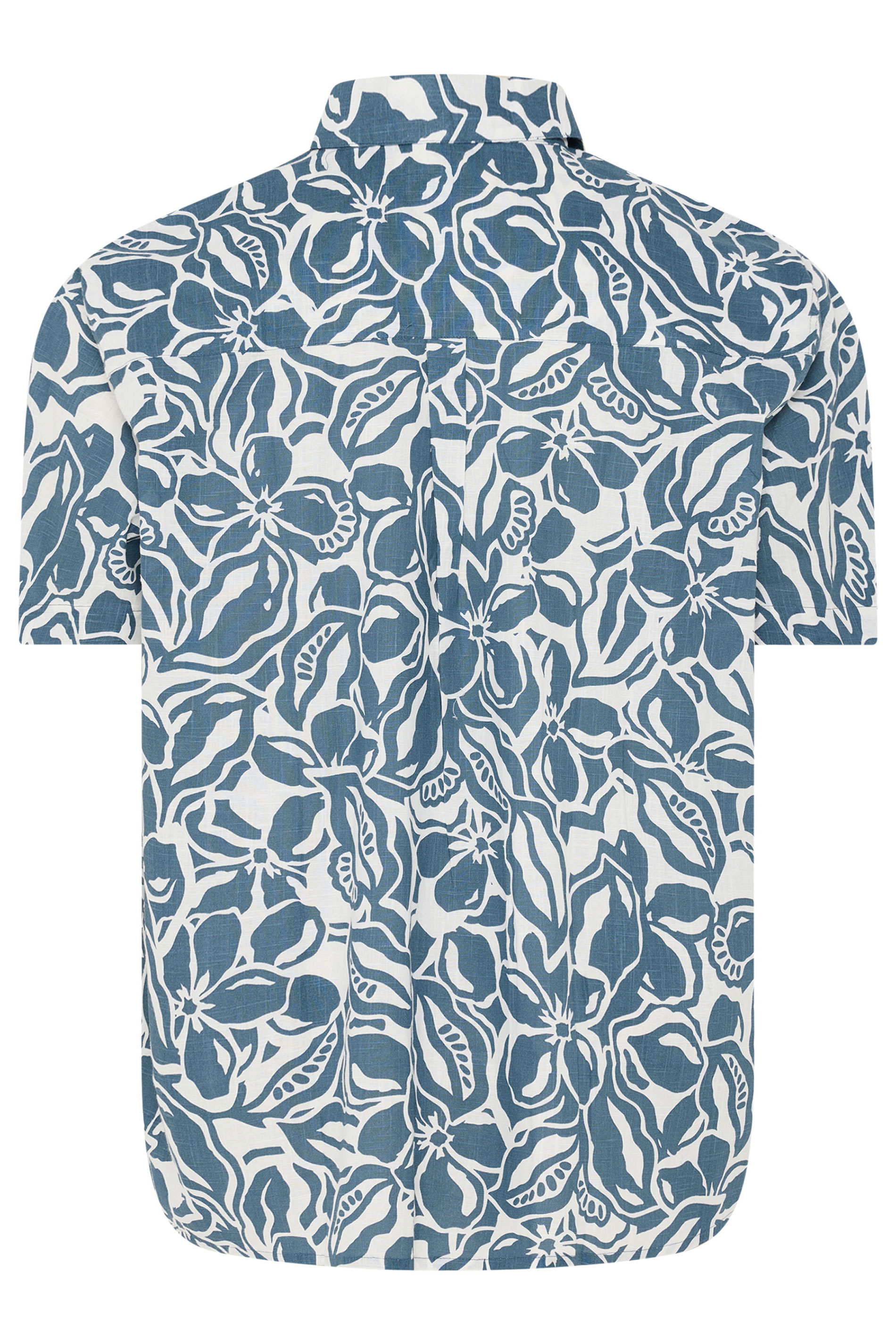 BadRhino Big & Tall Blue Abstract Print Short Sleeve Shirt | BadRhino 7