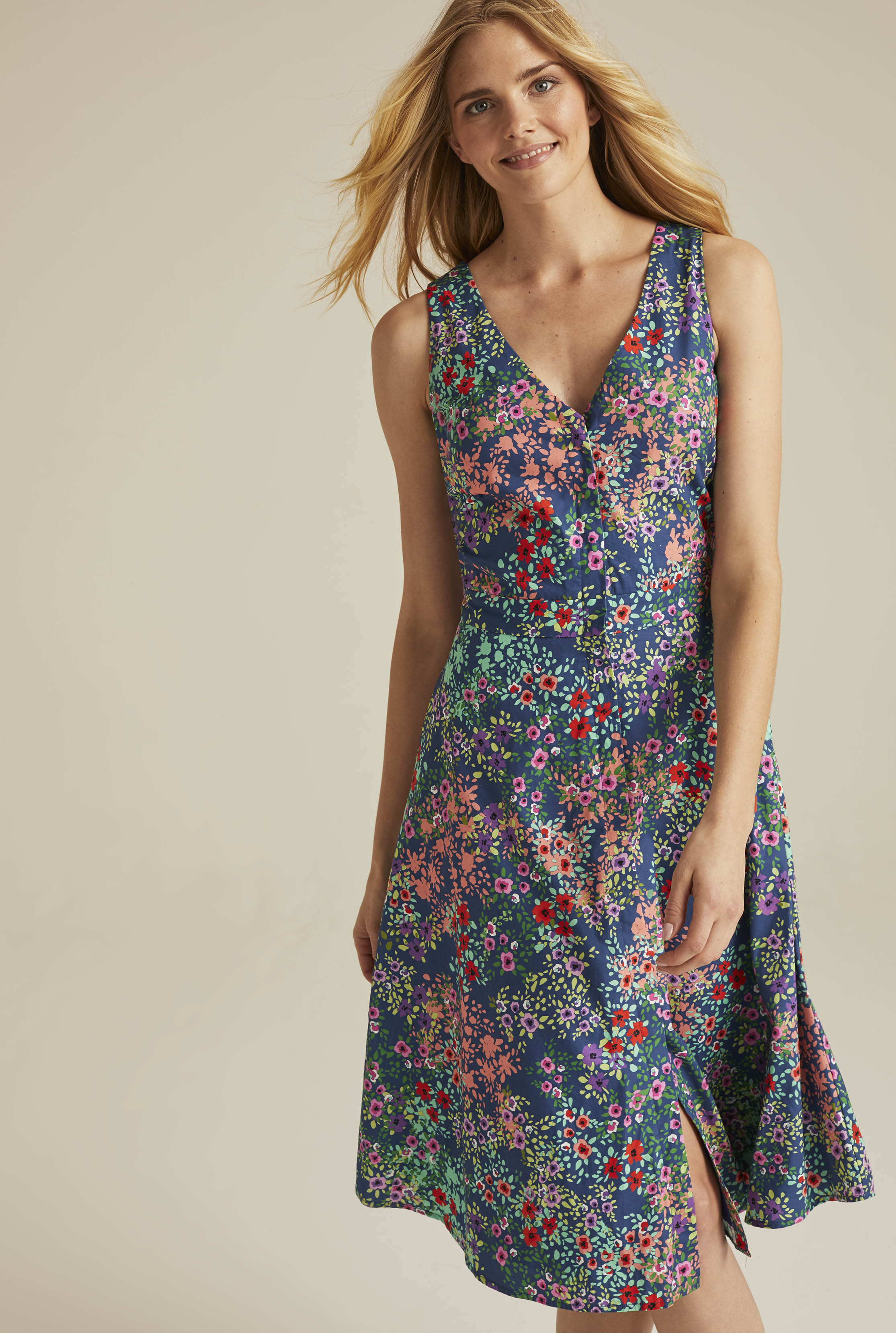Garden Floral Print Cotton Dress | Long Tall Sally