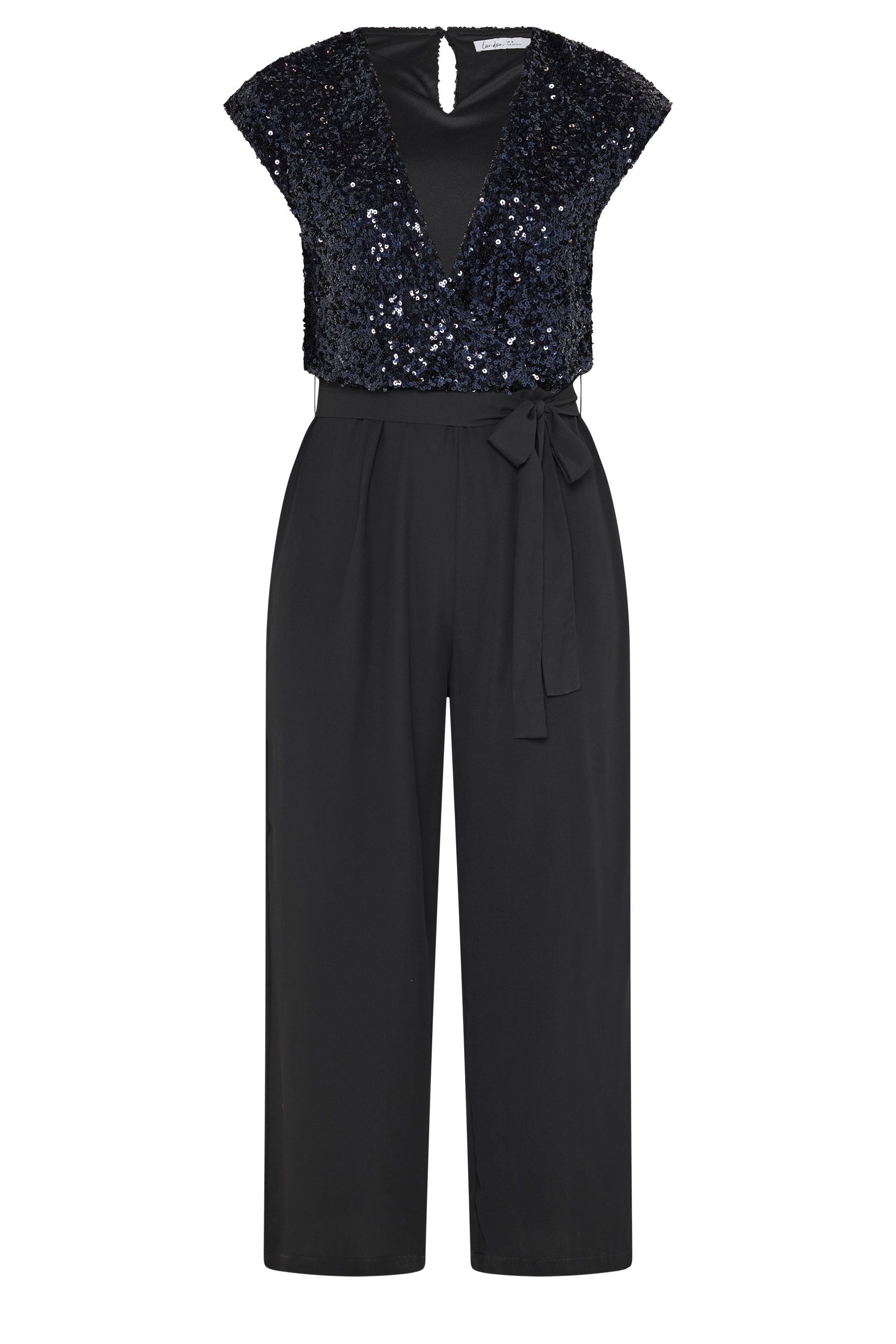 Yours London Marineblauwe Jumpsuit Met Pailletten Size 42