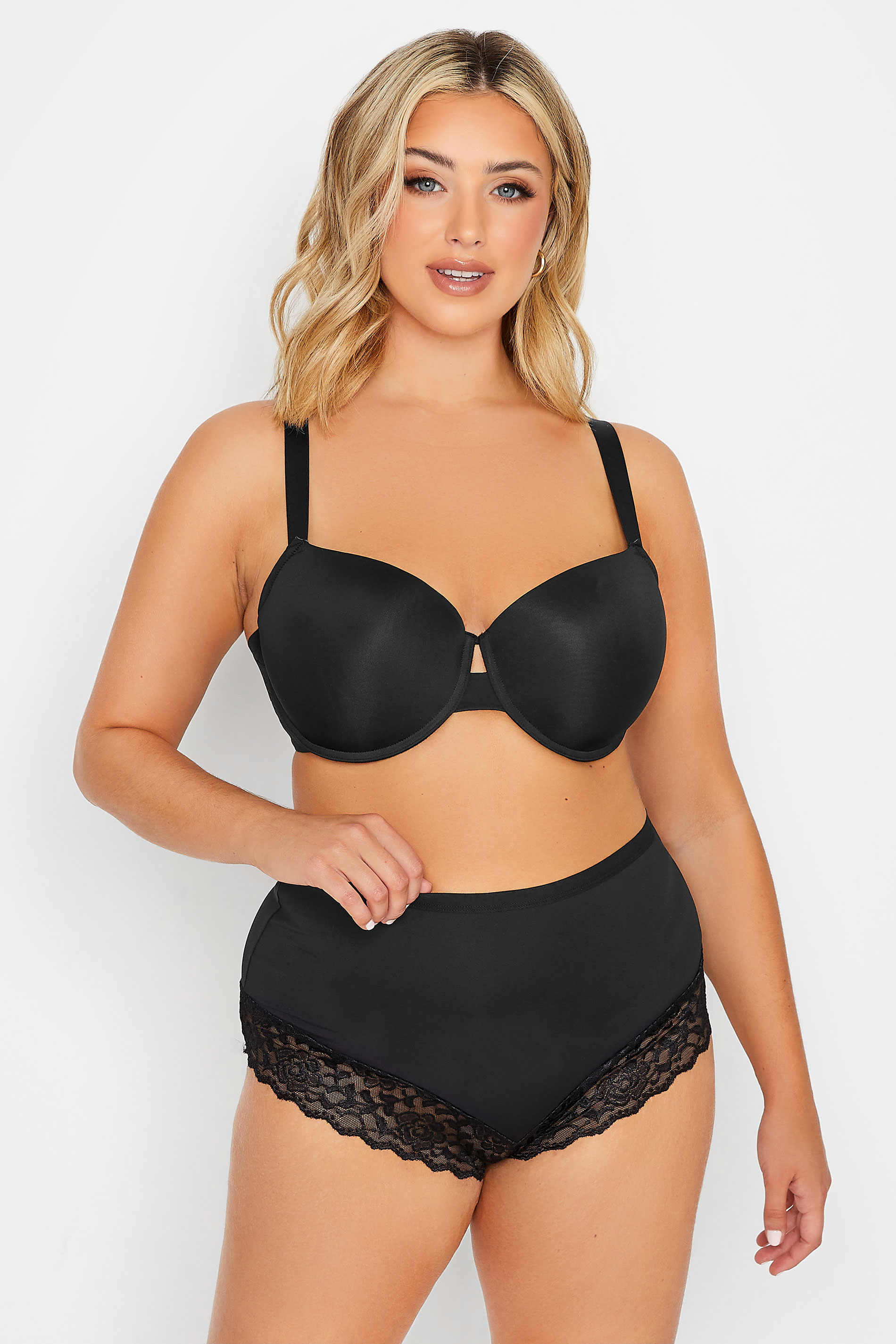 YOURS Curve Plus Size Black Padded T-Shirt Bra | Yours Clothing  3